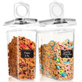 Shazo 2 Pack (2.5L / 15.4 oz) Cereal Storage Containers - Bpa-Free Airtight Food Storage Containers with Lids, BPA-Free Plastic Cereal Dispenser for Pantry, Rice, Flour, Sugar & Pasta