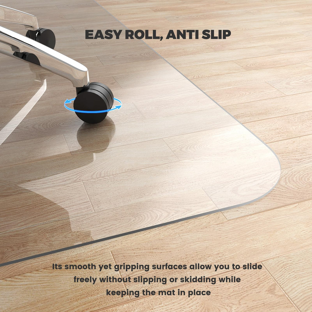Yecaye Office Chair Mat for Hardwood Floor, 36" x 48" Office Floor Mat, Computer&Desk Chair Mat, Plastic Mat for Office Chair, Chair Mat Heavy Duty Wood/Tile Protector for Rolling Chairs, Rectangle