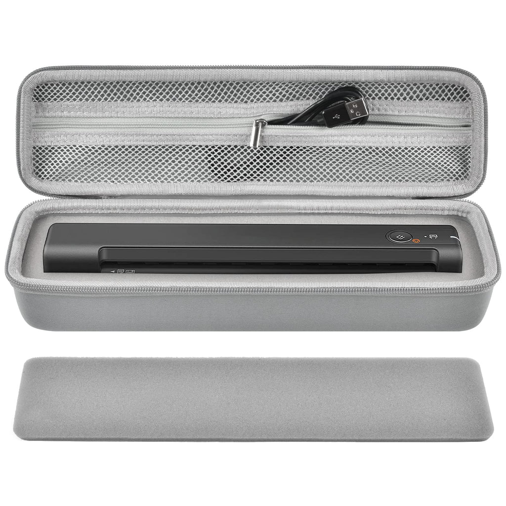 Case Compatible with Epson Workforce ES-50/ ES-60W/ ES-55R/ ES-65WR/ DS-30/ DS-70/ DS-80W Portable Sheet-Fed Document Scanner, Storage for Epson Scanner for PC and Mac- Grey (Box Only)