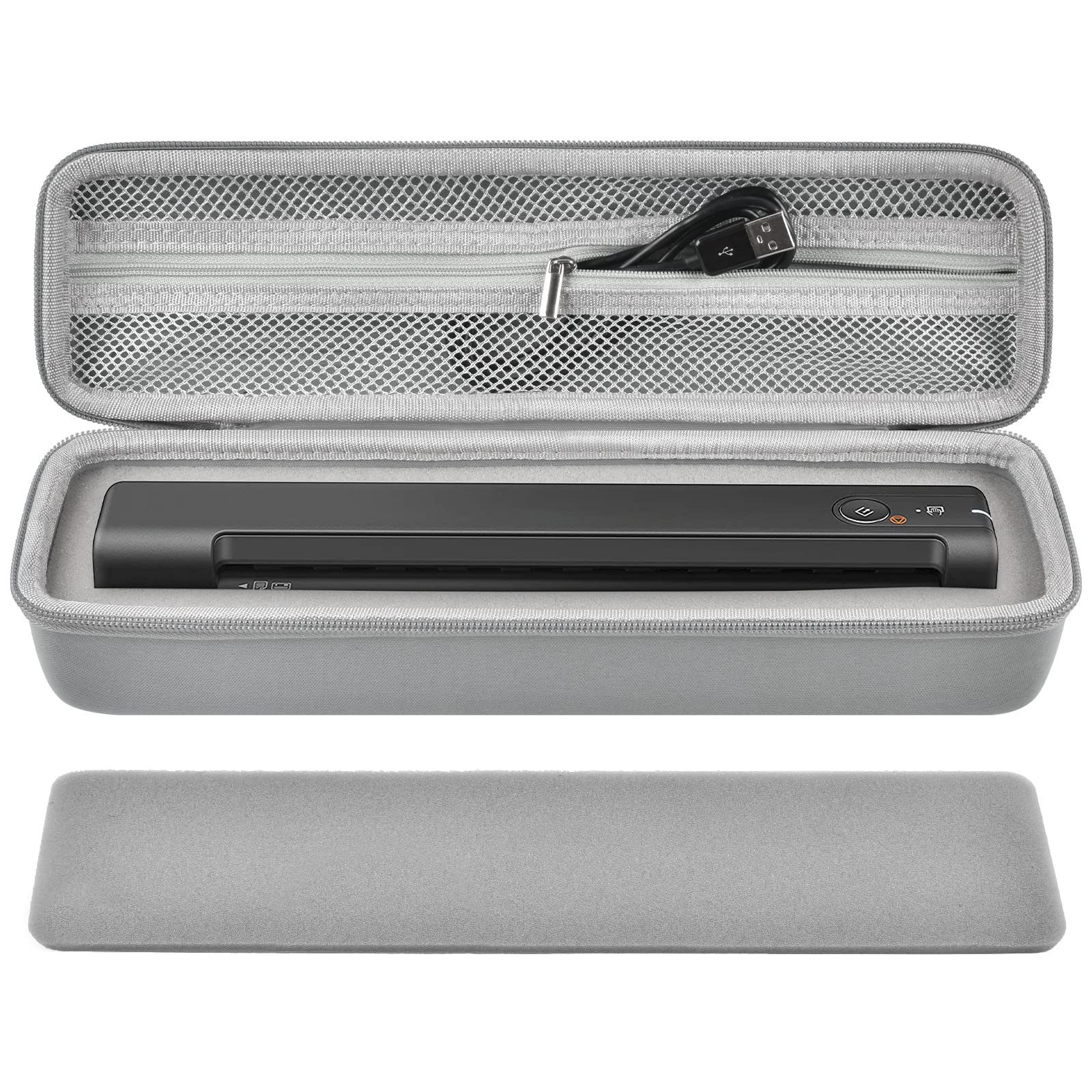 Case Compatible with Epson Workforce ES-50/ ES-60W/ ES-55R/ ES-65WR/ DS-30/ DS-70/ DS-80W Portable Sheet-Fed Document Scanner, Storage for Epson Scanner for PC and Mac- Grey (Box Only)