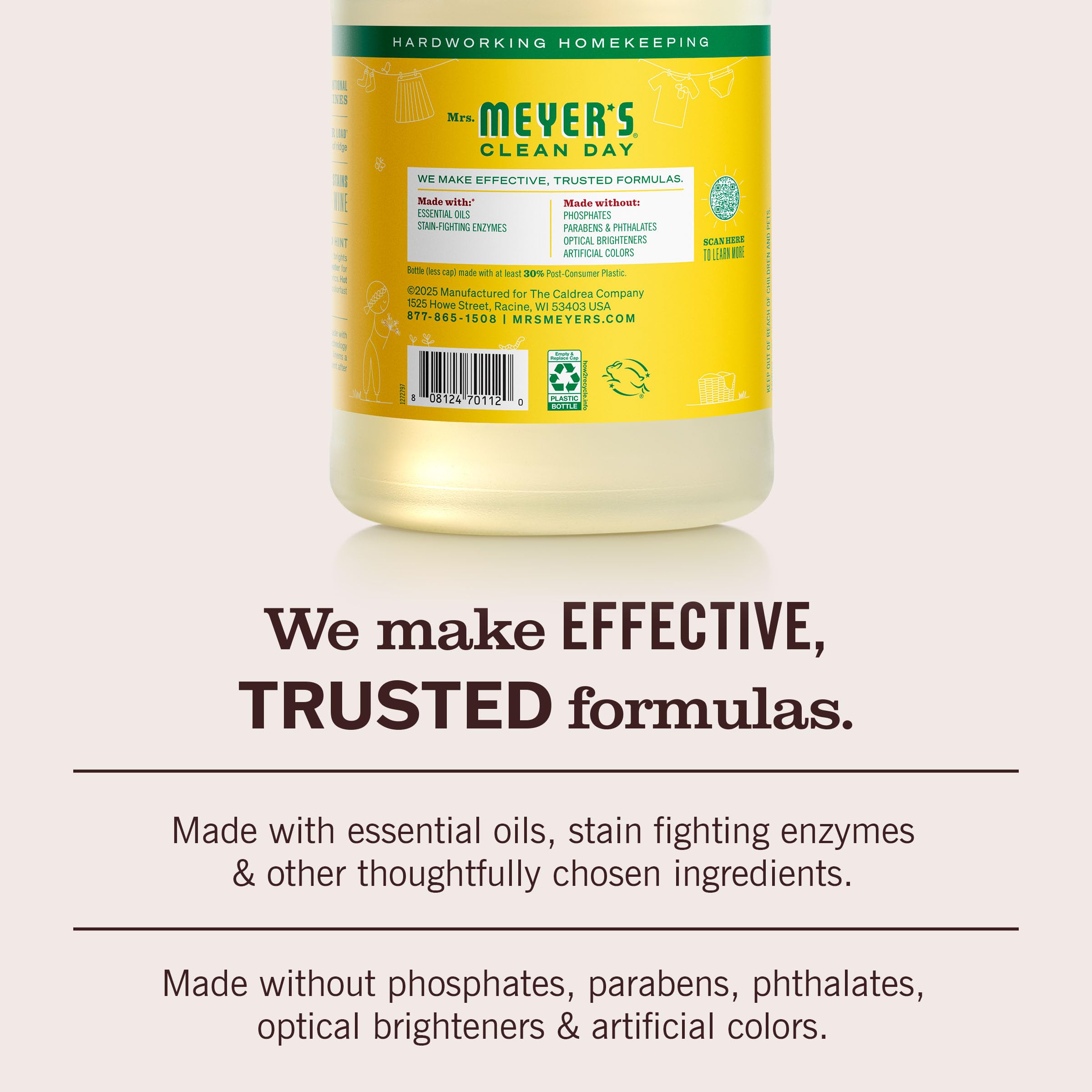 MRS MEYERS 64 Load Laundry Detergent, Honeysuckle, 64.0 Fluid Ounce