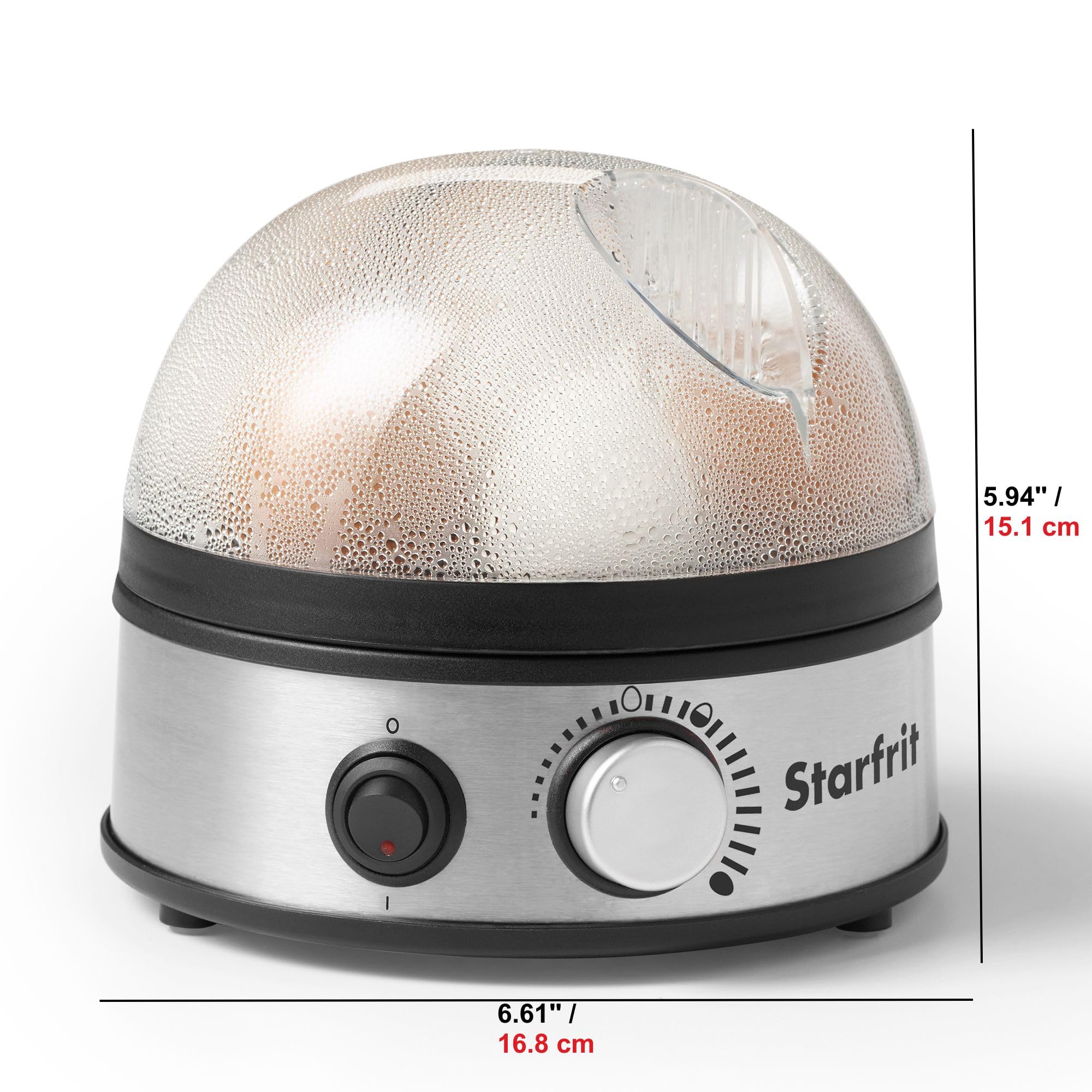 Starfrit 7-Egg Cooker with Measuring Cup - Dry Boil Protection - 3 Settings