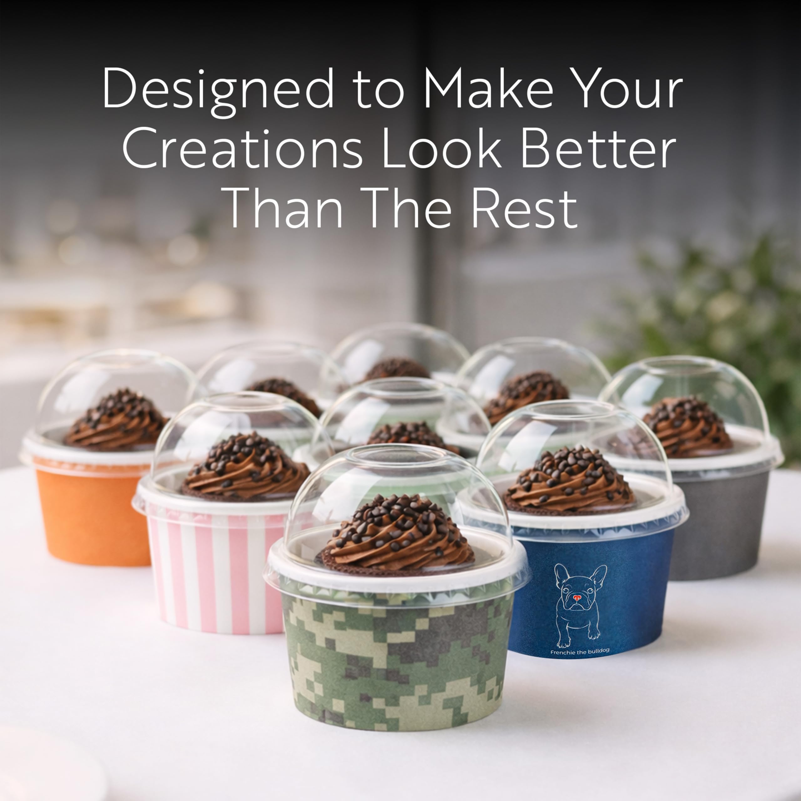 Restaurantware-LIDS ONLY: Dome-Shaped Lids, 50 Transparent Plastic Lids for 5 Ounce Coppetta to Go Cups - Cups Sold Separately, Disposable, Clear Plastic Dessert Cups Lids, for Dessert Takeaways