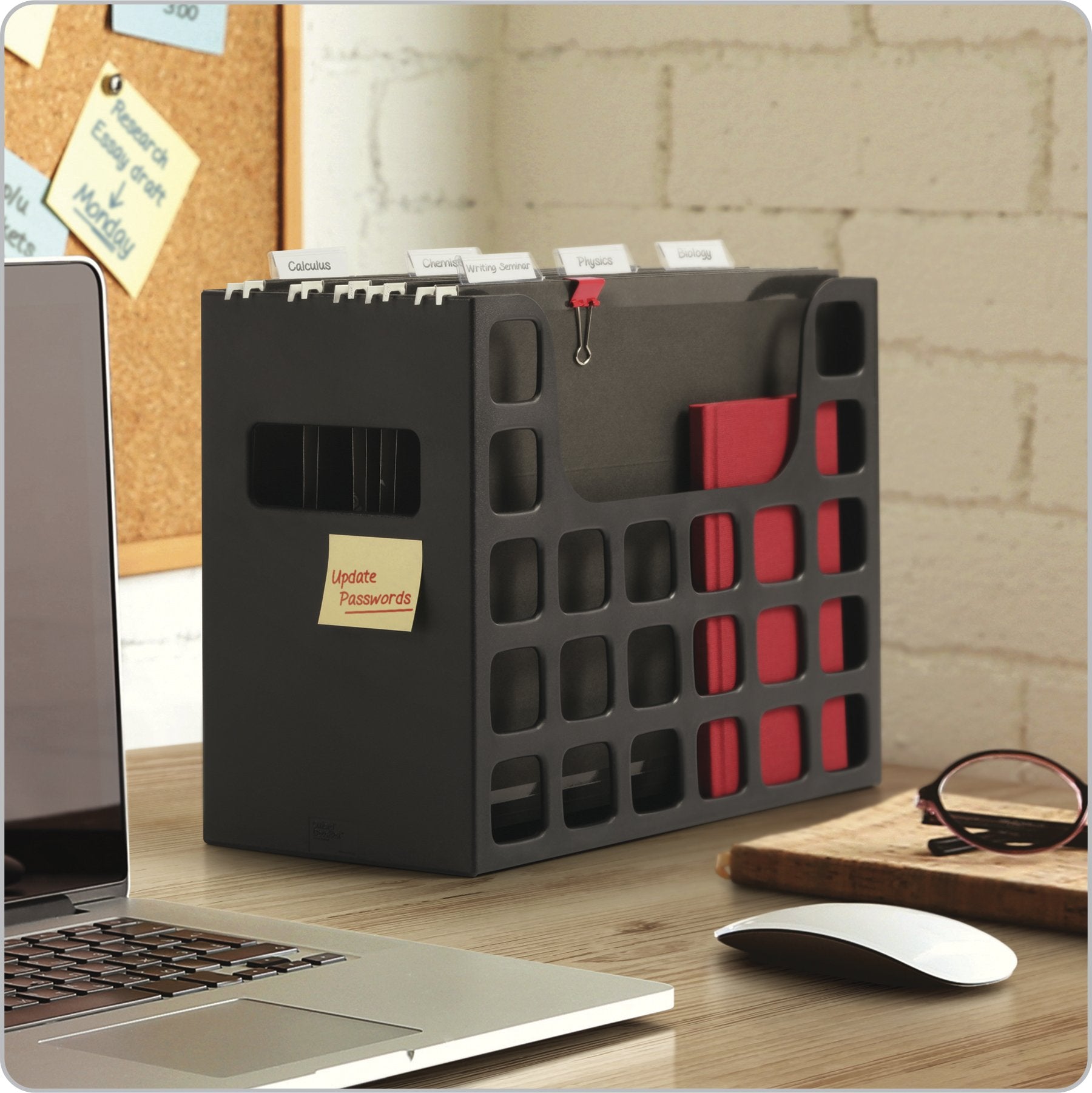 Oxford Decoflex Blue 12 1/4 x 6 x 9 1/2 Inch Desktop File (23013)
