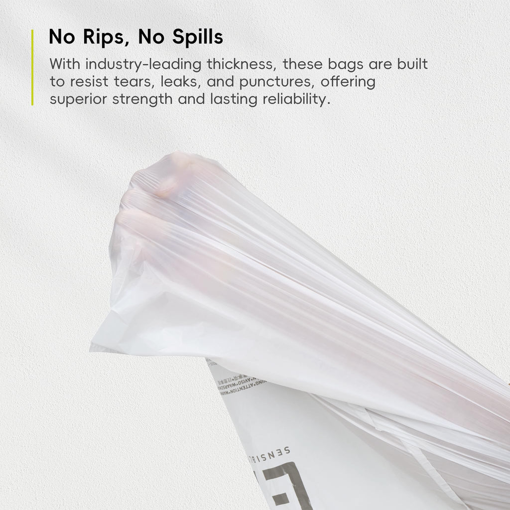EKO Extra Strong 21 Gallon Large Trash Bags, Heavy-Duty Drawstring Kitchen & Household Garbage Bags (80L), Leak-Resistant, Fresh Floral Scent, Continuous Odor Control, 60 Count, Code G