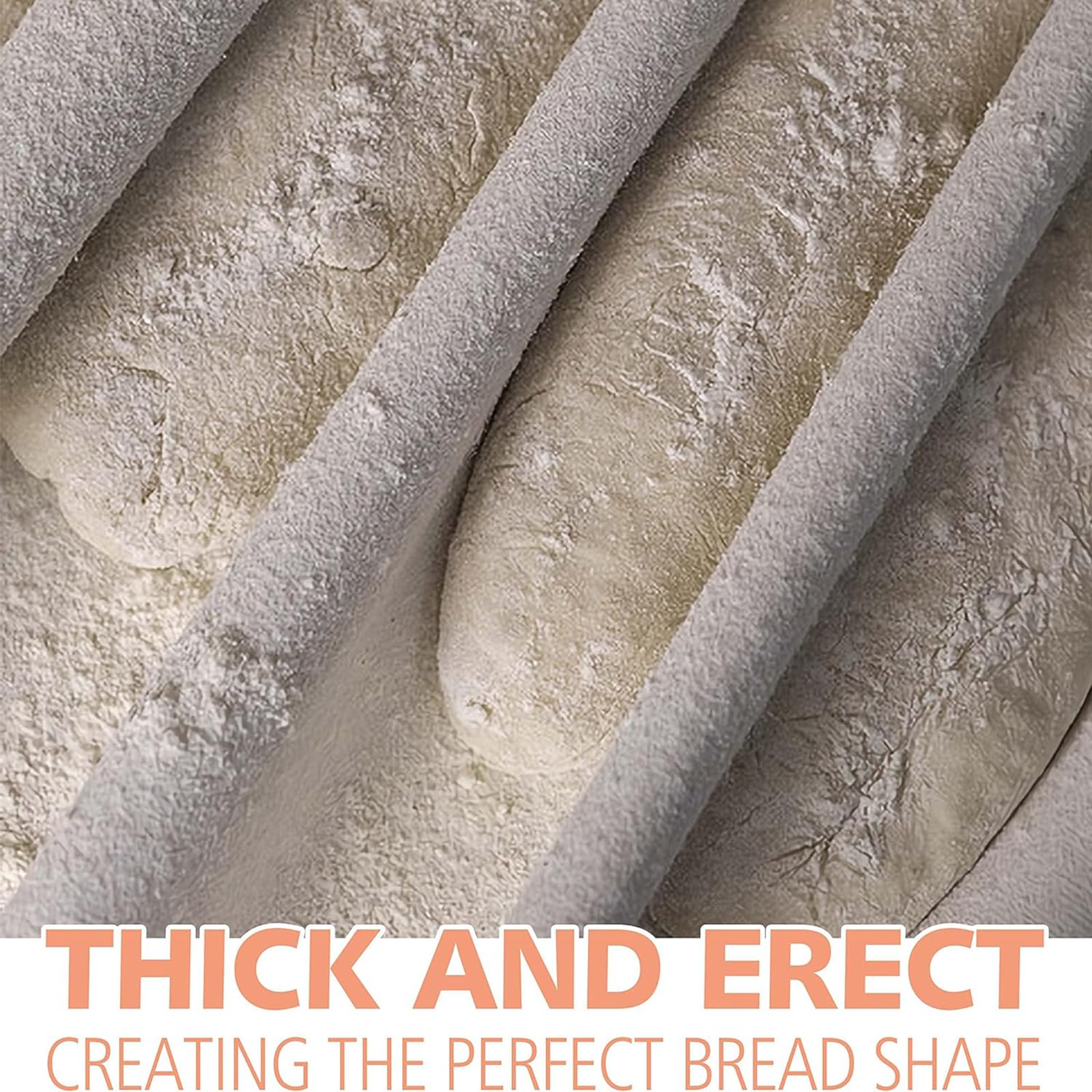 Feishiong French Baguette Bread Pan,with Professional Proofing Cloth, 15"X 13" Non-Stick French Bread pan, 4 Wave Loaves Loaf Baguette pan for Baking Toast Perforated Bakers Molding