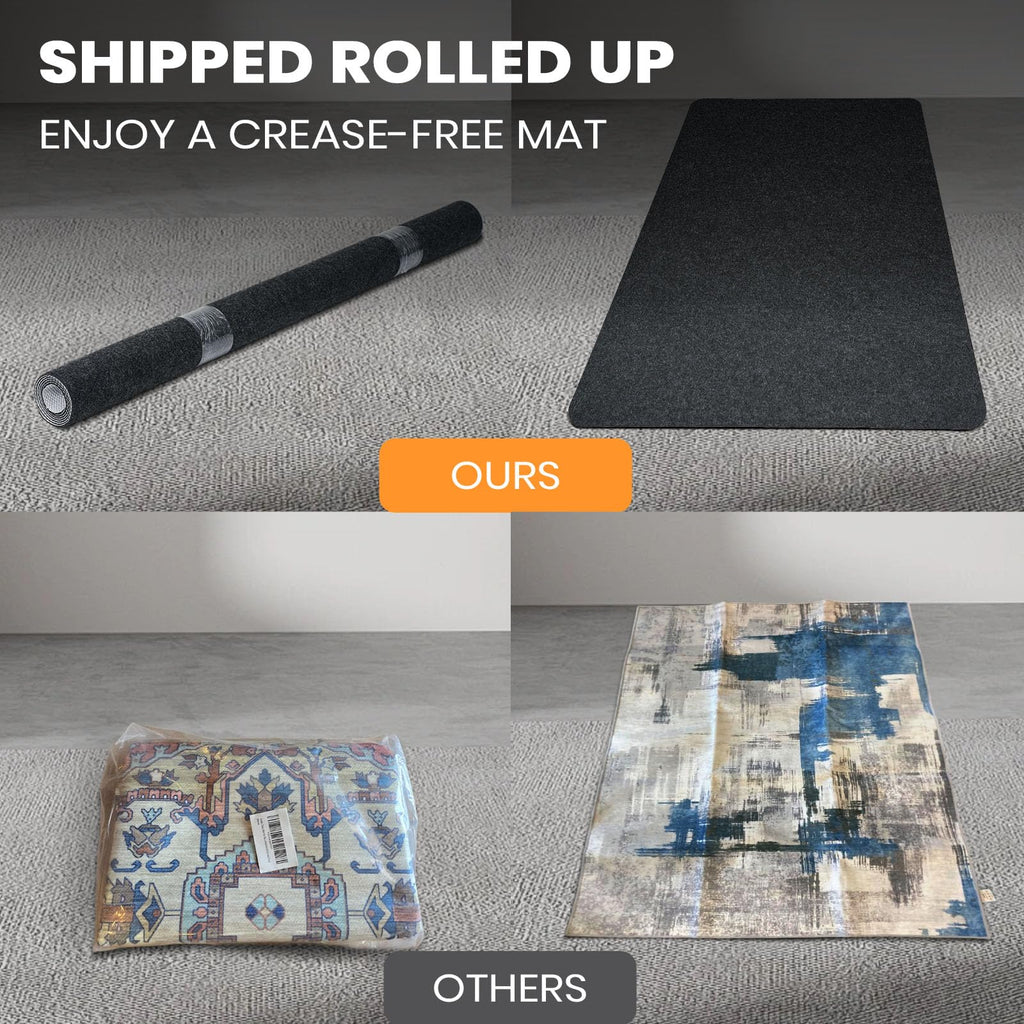 COSYLAND Office Chair Mat for Hardwood Floor and Tile - 90 x 120 CM Anti-Slip Desk Chair Mat - Multi-Purpose Hardwood Floor Protector Mat for Office - Home (Gray, 90 x 120 CM)