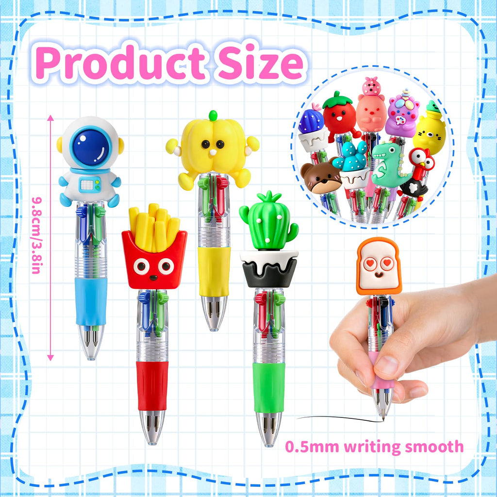 Natonhi Multicolor Pen in One,40pcs Cute Pens for Kids,Fun Pens for Classroom Prizes,Party Favors,Student Rewards,Birthday Gifts,School Supplies
