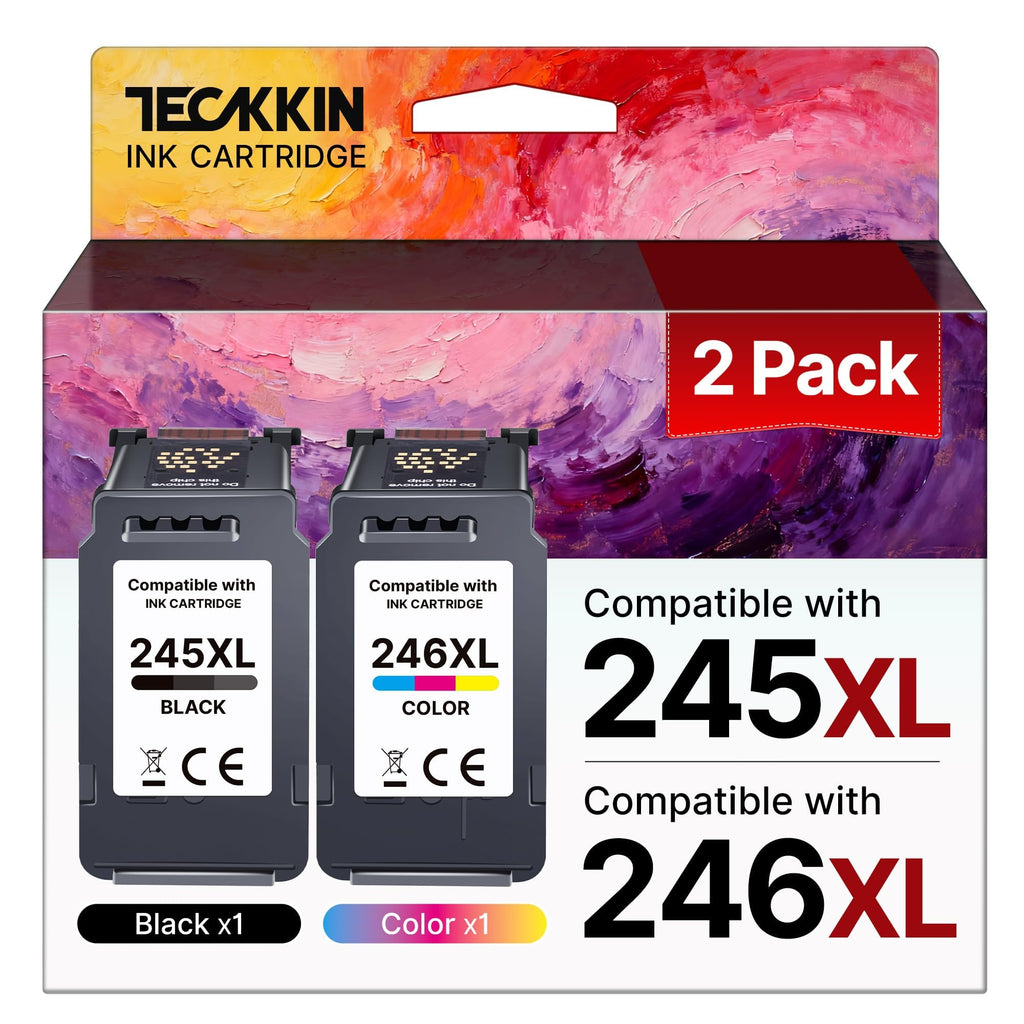 245XL 246XL Ink Cartridge Replacement for Encre Canon Ink 245 246XL Black Color, for Canon TS3420 Ink Cartridges, Compatible with Canon PIXMA TS3420 TS3320 MG2525 MG2522 MG3020 MG2920 MX492 Printer
