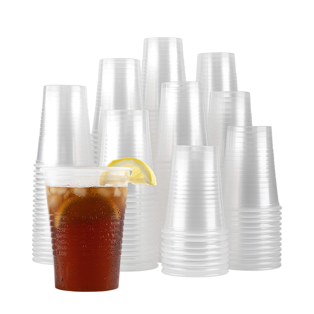 Plasticpro Plastic Disposable Drinkng Cps Durable Clear reusable (100, 16 Ounce)