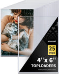 HYARUAT 4x6 Toploader - Durable Hard Plastic Sleeves, Sheet Protectors for Photo Cards, Kpop, Post and Trading Cards (25-Pack)