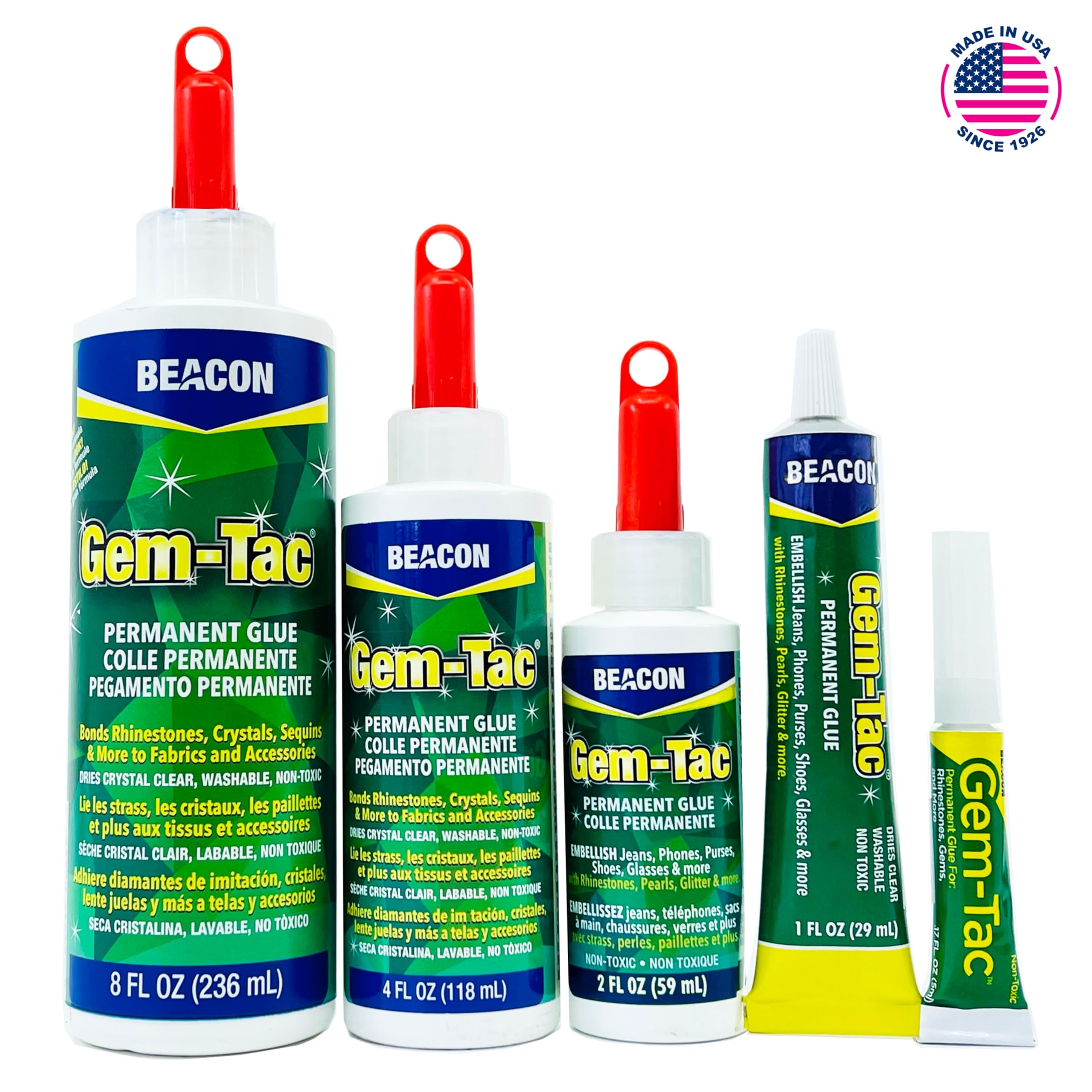 Beacon GT4D Gem-Tac Permanent Adhesive, 4-Ounce