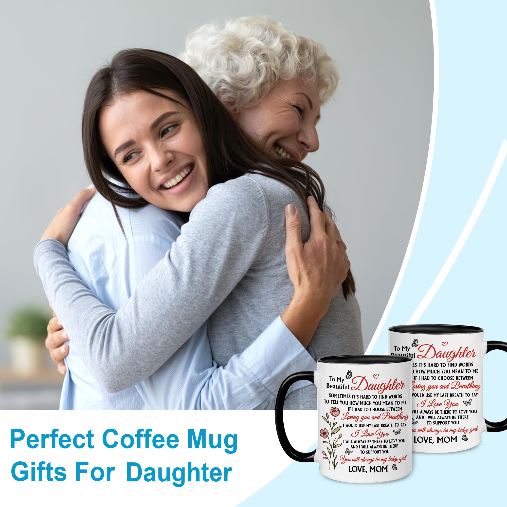 Hyturtle to My Daughter Coffee Mug 11oz for Daughter from Mom - Mom's Choice for Mother's Day, Birthday, Christmas