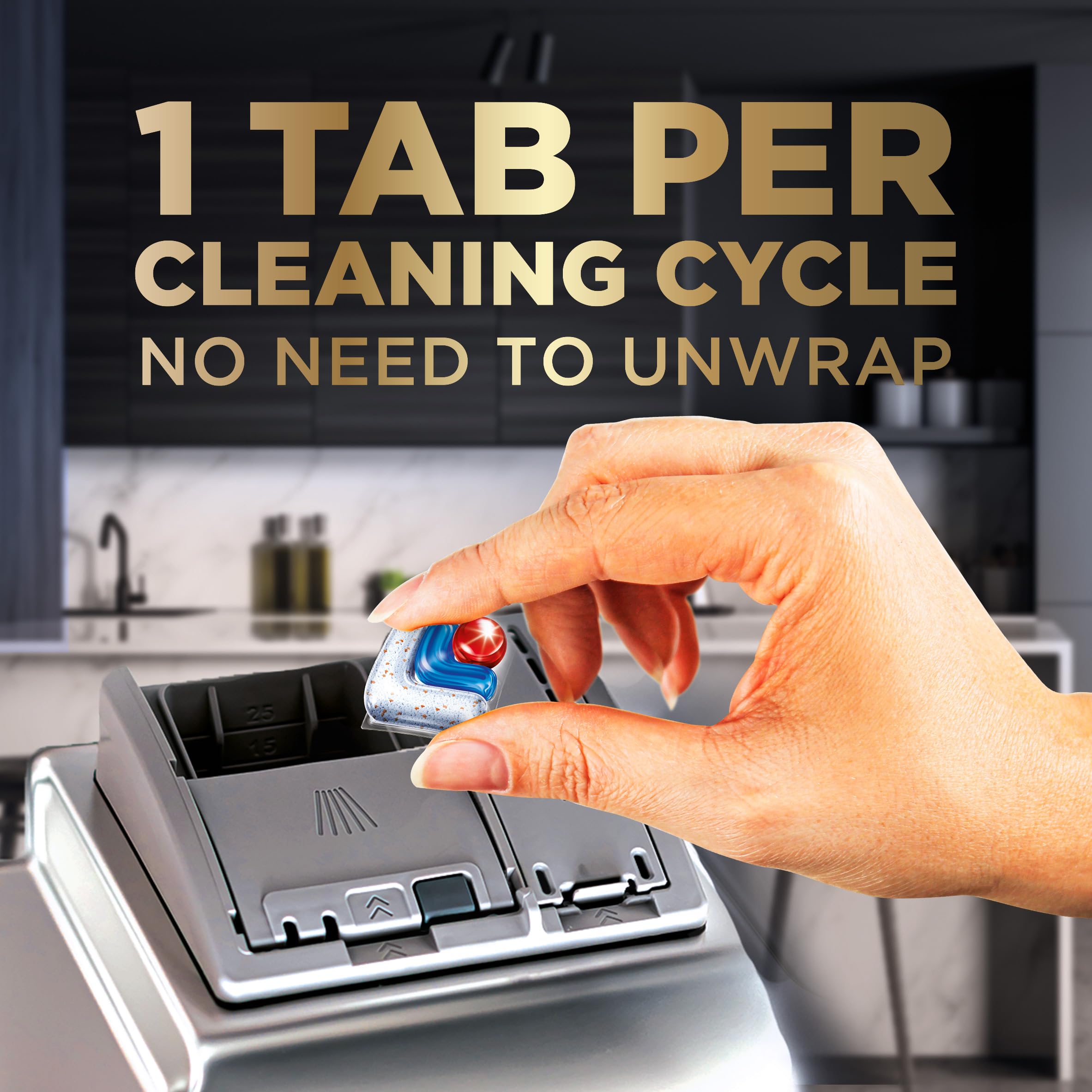 Finish® Quantum UltraMAX® Automatic Dishwasher Detergent, Fresh - Removes burnt-on stains & 24 h dried-on stains, no pre-rinse needed, 68 Tabs
