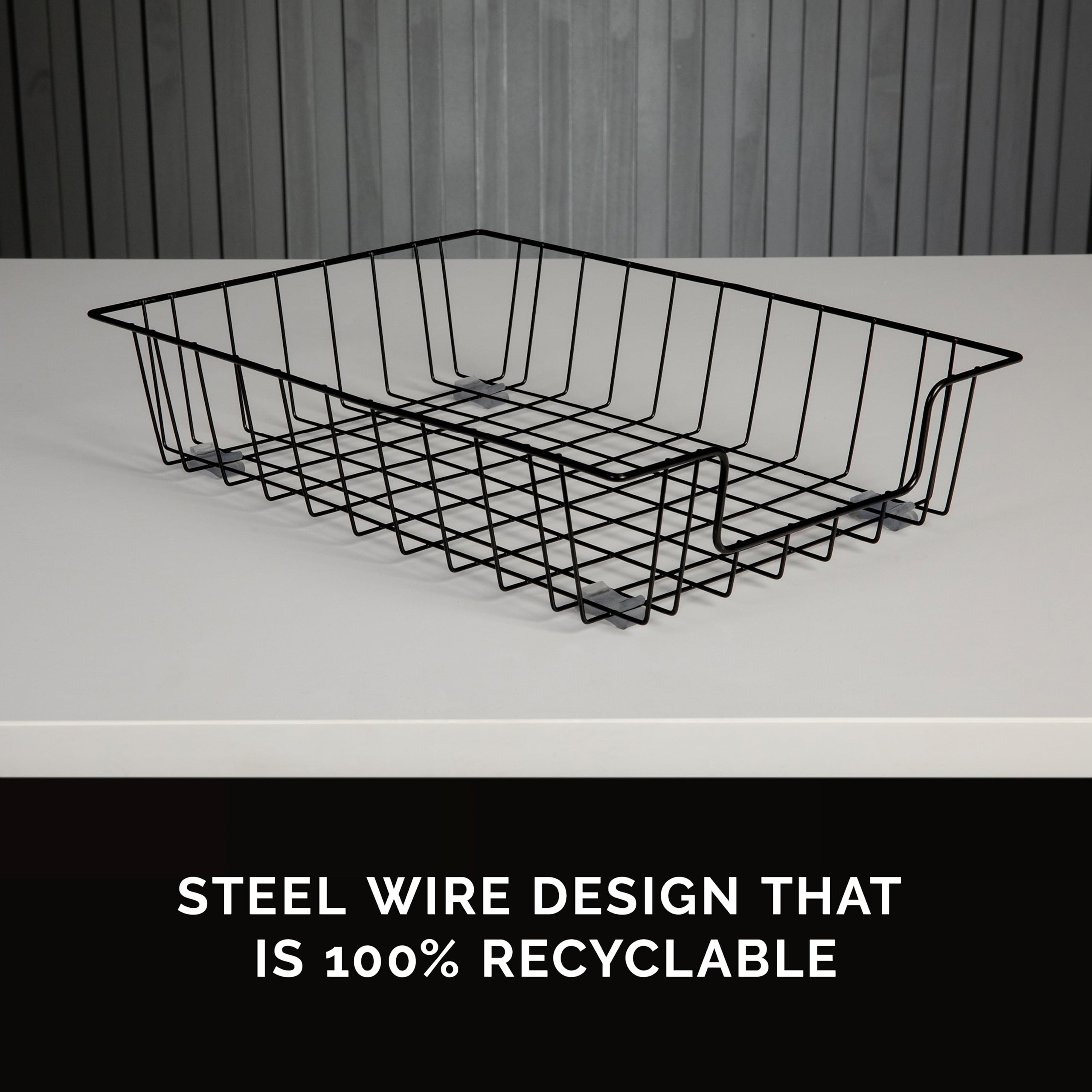 Fellowes Workstation Legal Size Desk Tray Organizer, Two-Tier, Wire, Black (65112)