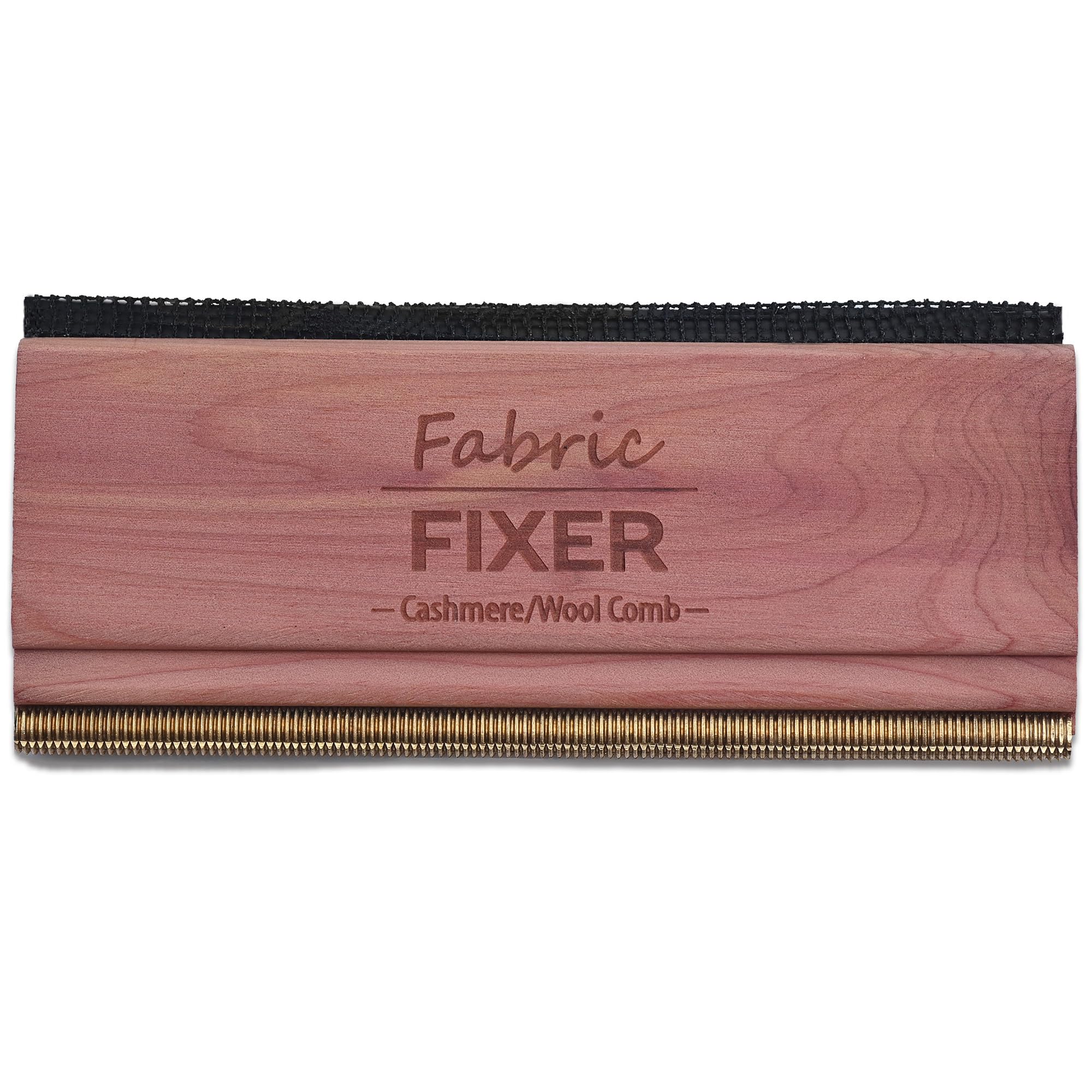 Cashmere Pill Remover Comb with Natural Cedar Wood Handle (Double Edge Design) Wool Sweater Fuzz Comb & Fabric Pilling Remover for Delicate Clothing