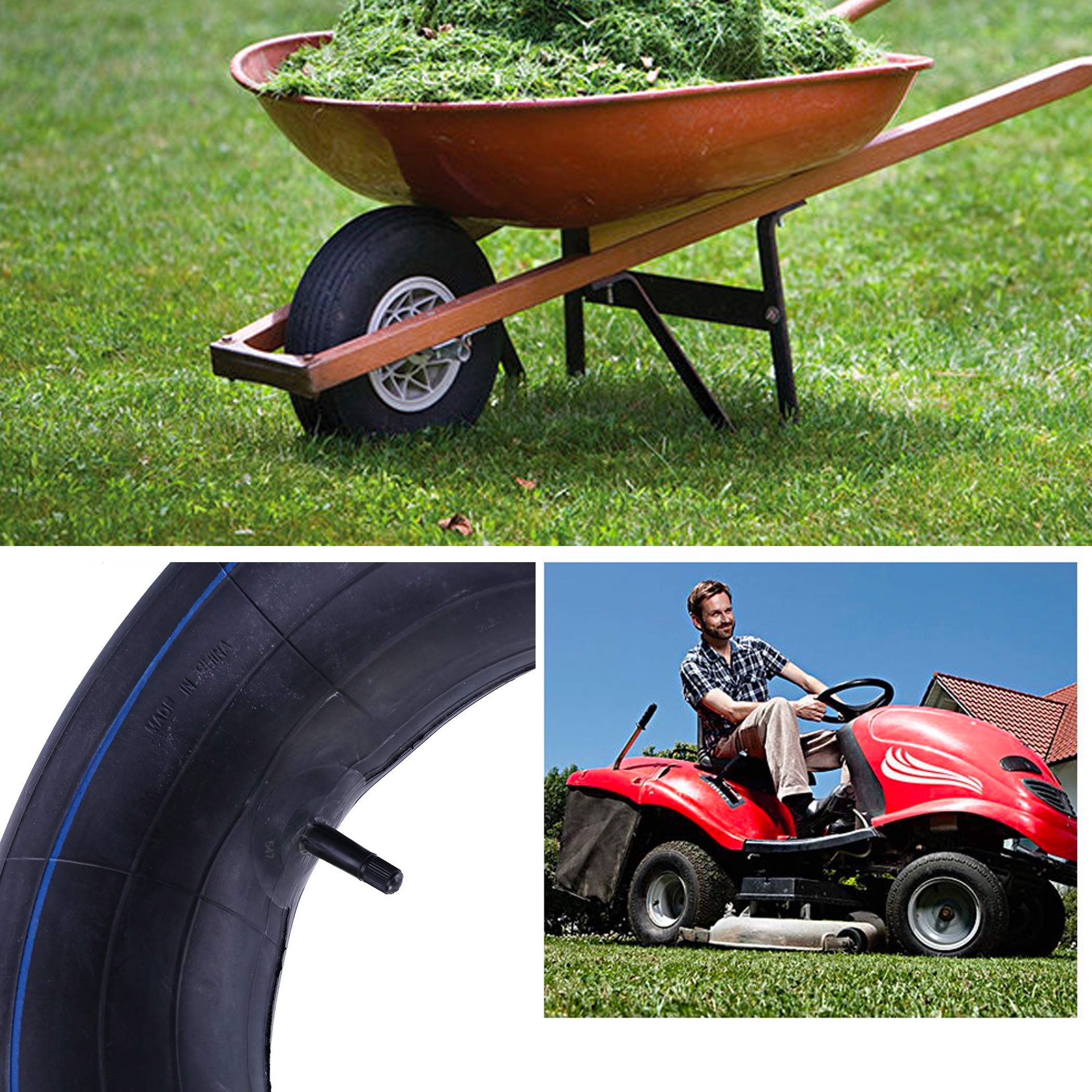 AR-PRO (2-Pack 16x6.50-8, 16x7.50-8 Inner Tube TR-13 Straight Valve Stem for Mower/Tractor/Golf Cart/Garden Trailer and More