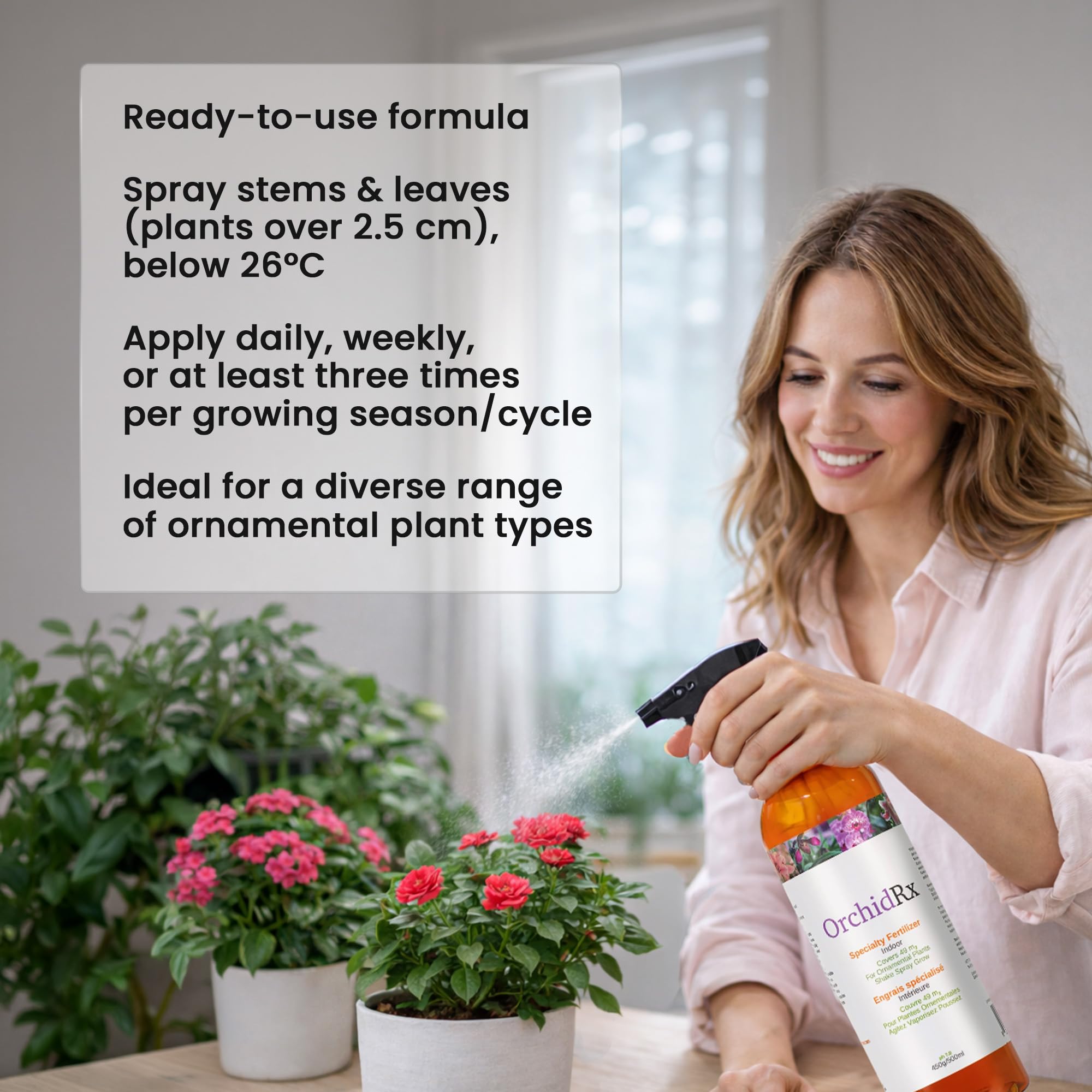 OrchidRx Plant Fortifier/Fertilizer - Grow Your Plants Stronger and Healthier with Plant Fertilizer Spray - 100% Certified Organic and Easy to Use Idea for Gardeners | 500 ml
