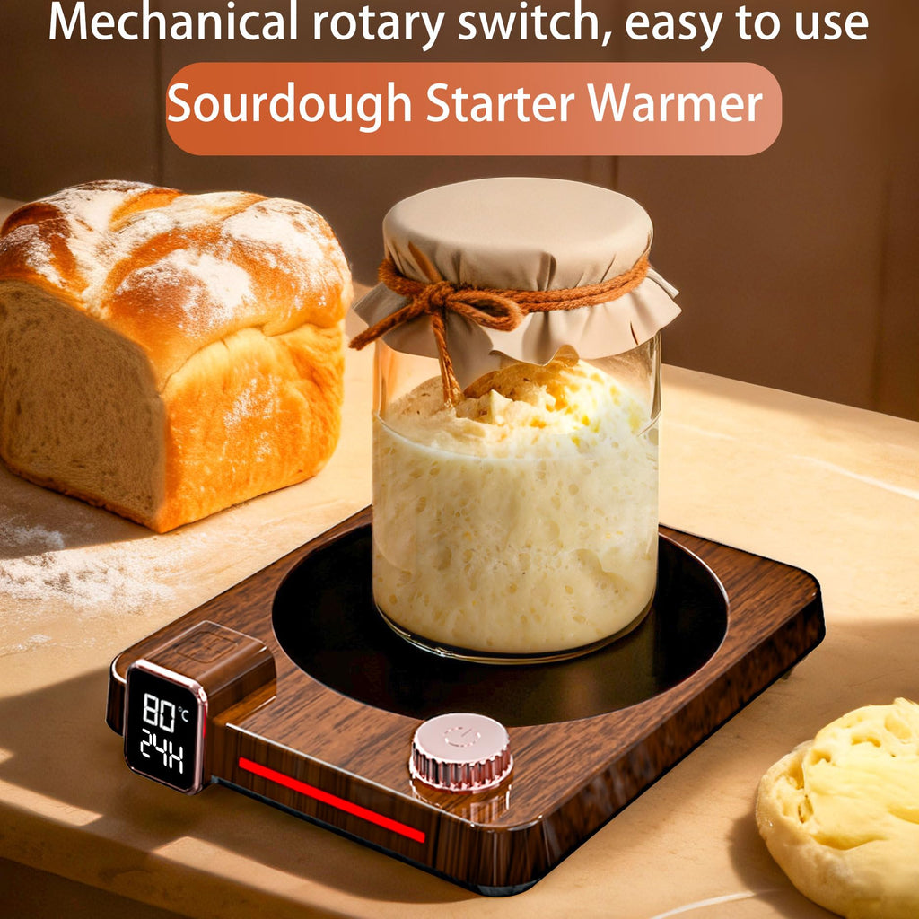 Sourdough Starter Warmer Mat, Sourdough Bread Starter Warmer, Sourdough Heating Pad Precise 1°F Thermostat Control,0-24H Timer, Sour Dough Heater Proofing Tool for Home Baking (70-100°F)