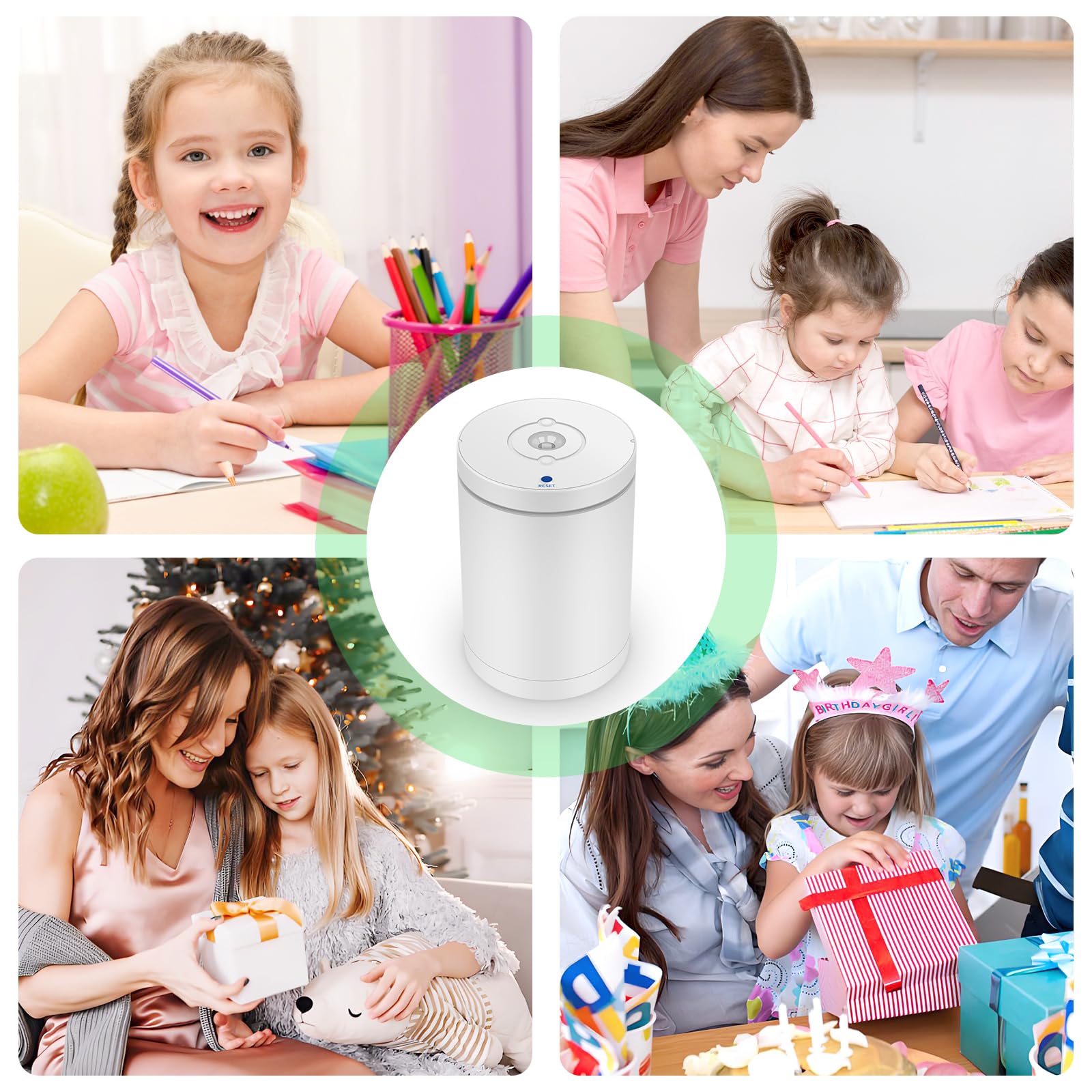 Fully Automatic Electric Pencil Sharpener,Rechargeable Smart Pencil Sharpener.Suitable for No. 2/Colored Pencils (6-8 mm),Applicable to School/Classroom/Office/Home