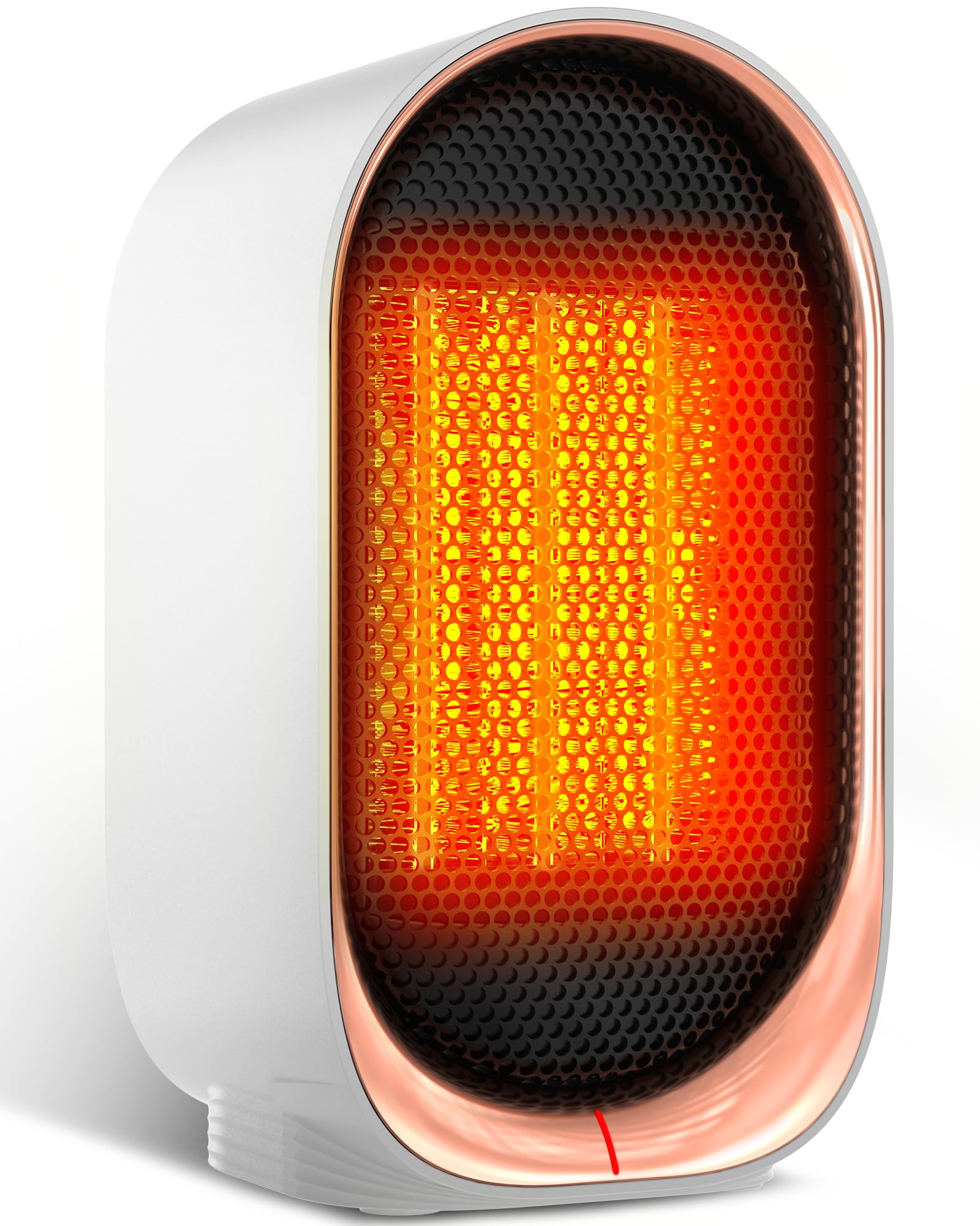 Space Heater, Portable Heater for Indoor Use, Small Electric Heaters with Overheat & Tip-Over Protection, Mini Desk Heaters for Office Bedroom Bathroom, Compact & Efficient Heating, Snow Withe
