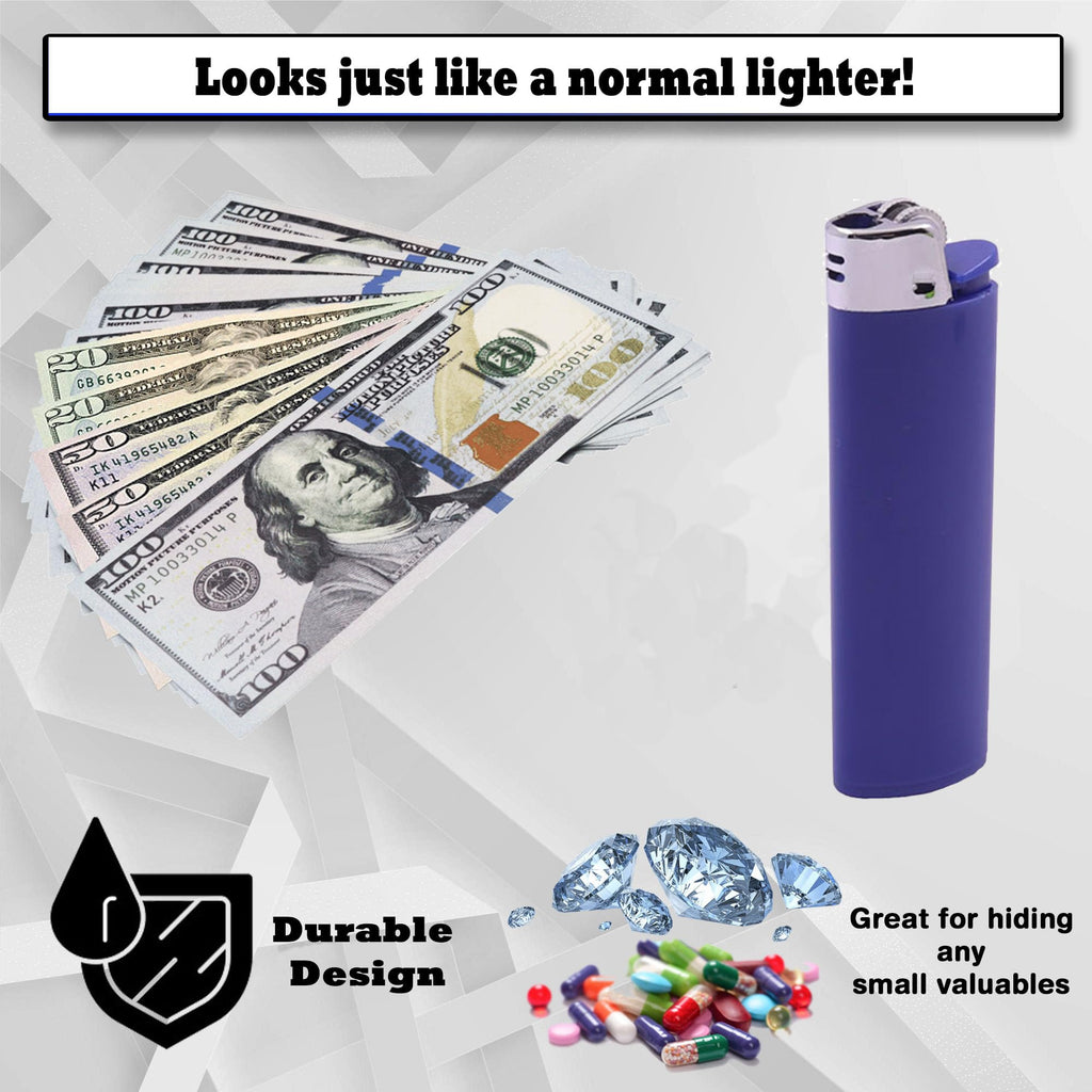 SECRET STASH Fake Lighter Diversion Safe - Hidden Compartments for Cash Jewelry Pills | Storage Box Discreet Hide Money Small Container Store Valuables in Plain Sight Safes Pill Hiding Light (5)