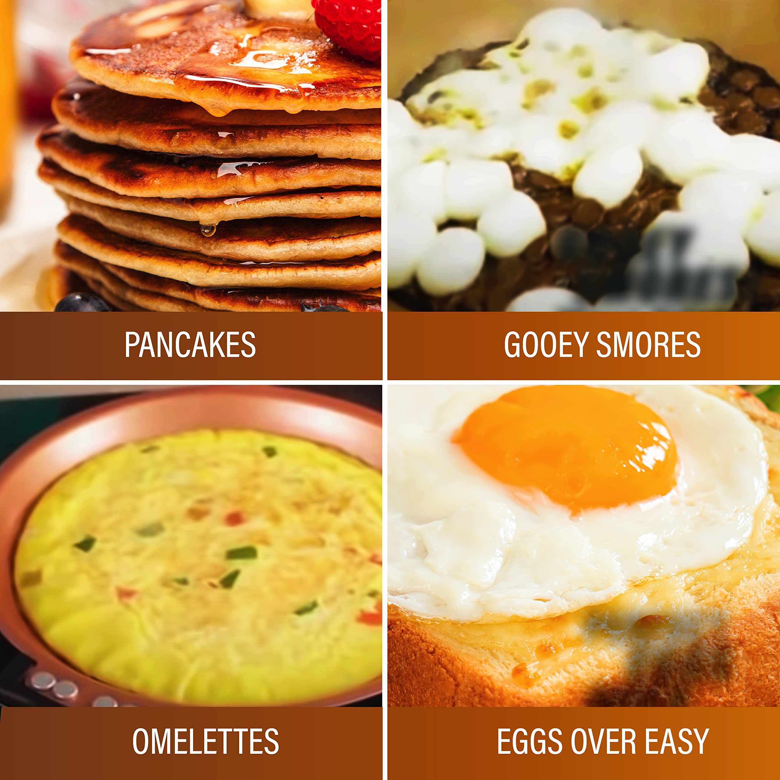 Gotham Steel Pancake Bonanza Pancake Maker, 2-Sided Nonstick Pancake Pan, Crepe Maker, Egg Pan, for Perfect Pancakes Eggs Crepes, Long Lasting Nonstick, Even Heating, Dishwasher Safe, 100% Toxin Free