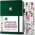 Clever Fox Planner 2nd Edition – Colorful Weekly & Monthly Goal Setting Planner, Habit Trackers, Time Management and Productivity Organizer, Gratitude Journal, Undated, A5, Lasts 1 Year – Forest Green