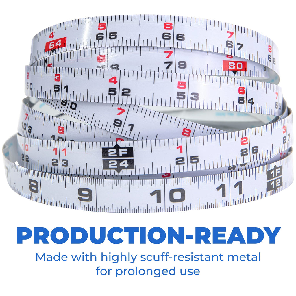 Kreg 12-Foot Self-Adhesive Measuring Tape - Left to Right Reading Bench Ruler - Stick On Precision Workshop Scale - KMS7724