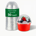 Restaurantware-LIDS ONLY: Dome-Shaped Lids, 50 Transparent Plastic Lids for 5 Ounce Coppetta to Go Cups - Cups Sold Separately, Disposable, Clear Plastic Dessert Cups Lids, for Dessert Takeaways