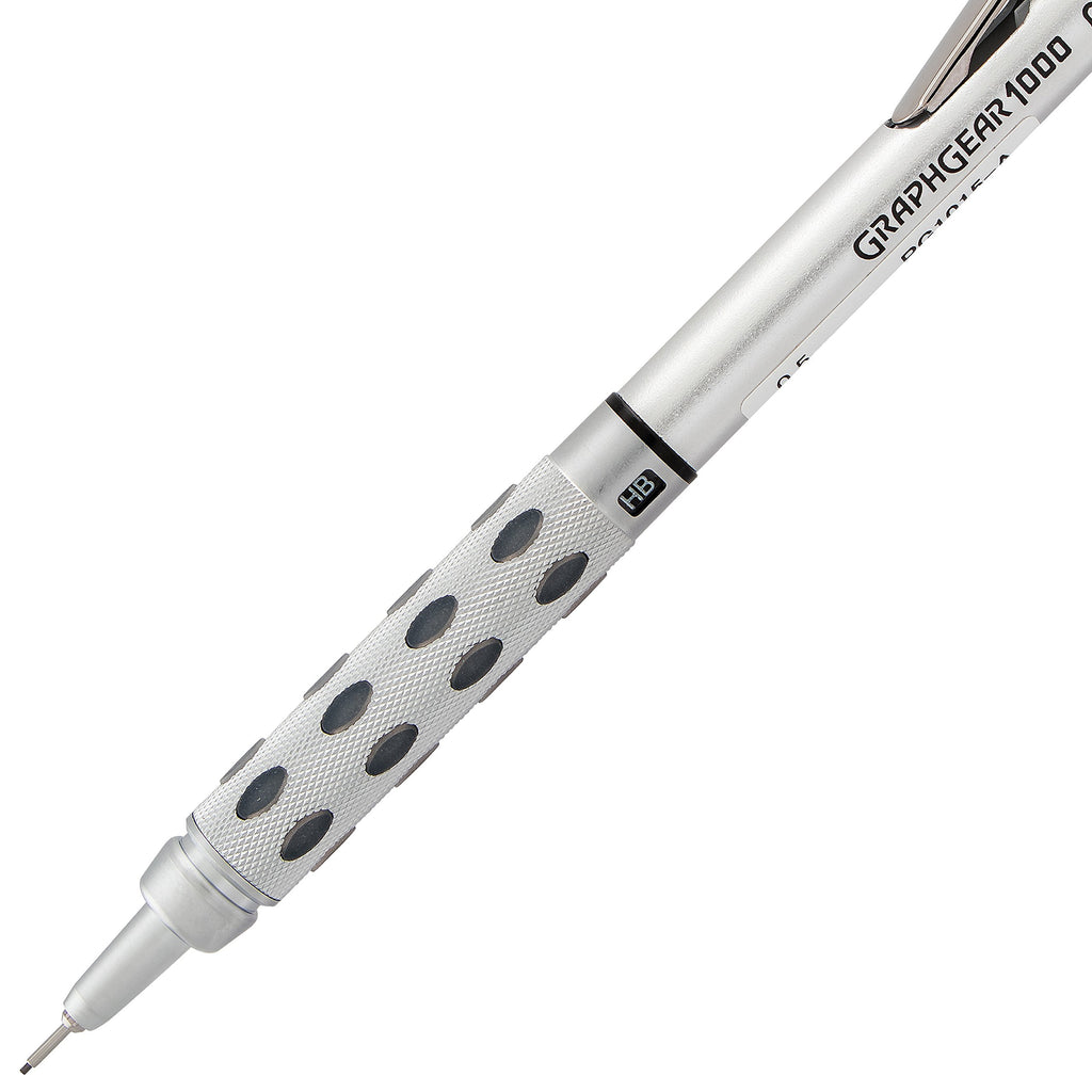 Pentel GraphGear 1000 Premium Mechanical Drafting Pencil with Gift Box, Rectractable, For Students, Architects, Engineers, Artists, 0.5mm Fine Point, Black Barrel, PG1015-A-BX, 1 Pack