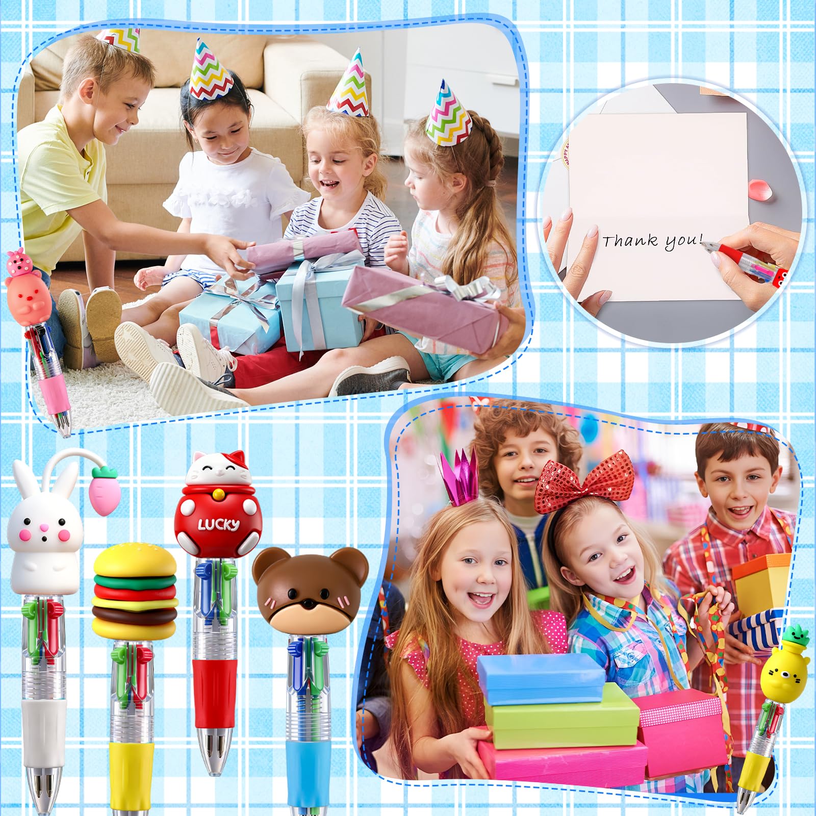 Natonhi Multicolor Pen in One,40pcs Cute Pens for Kids,Fun Pens for Classroom Prizes,Party Favors,Student Rewards,Birthday Gifts,School Supplies