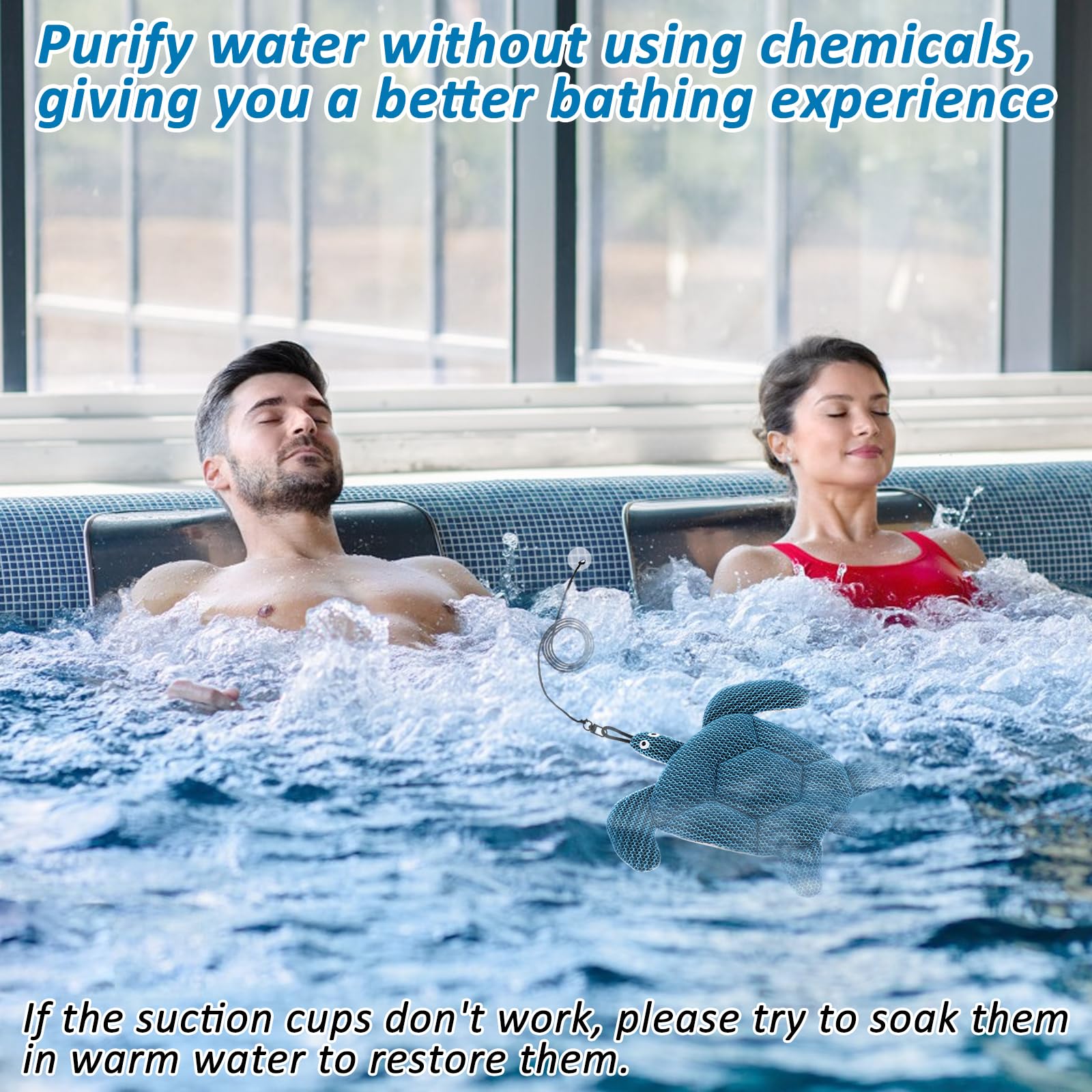 Hot Tub Scum Absorber, 2025 Upgrade Reusable Scum Turtle Hot Tub Absorber Accessories Hot Tub Sponge for Spa & Pool Cleaner, Hot Tub Oil Absorbing Keeps Water Clean