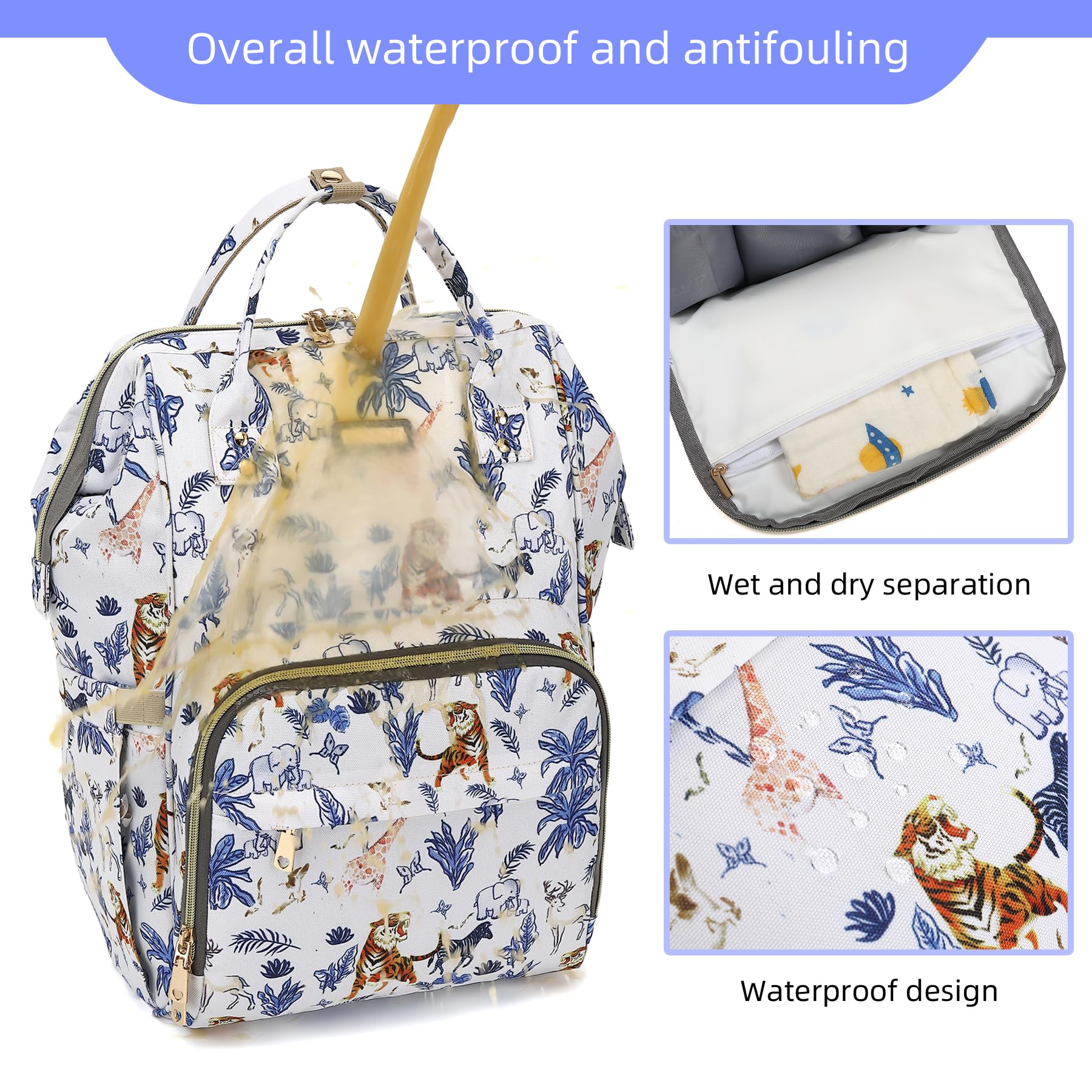 Diaper Bag Backpack for Women, Baby Bags for Girls,Diaper Bag with Changing Pad, and Insulated Pockets
