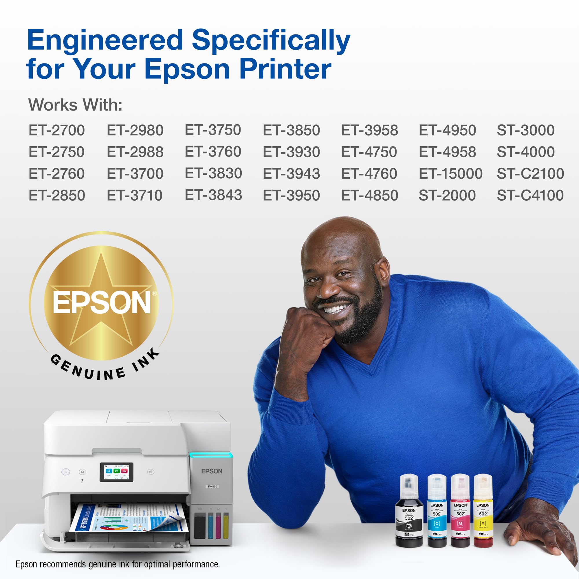 EPSON 522 EcoTank Ink Ultra-high Capacity Bottle Black (T522120-S)Works with ET-2720, 2800, 2803, 2840, 4700, 4800, 4810