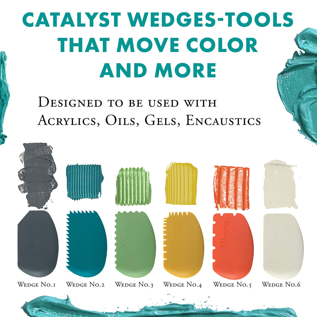 Princeton Catalyst Tools, Art Supplies for Texturizing and Moving Paint, Wedge- White