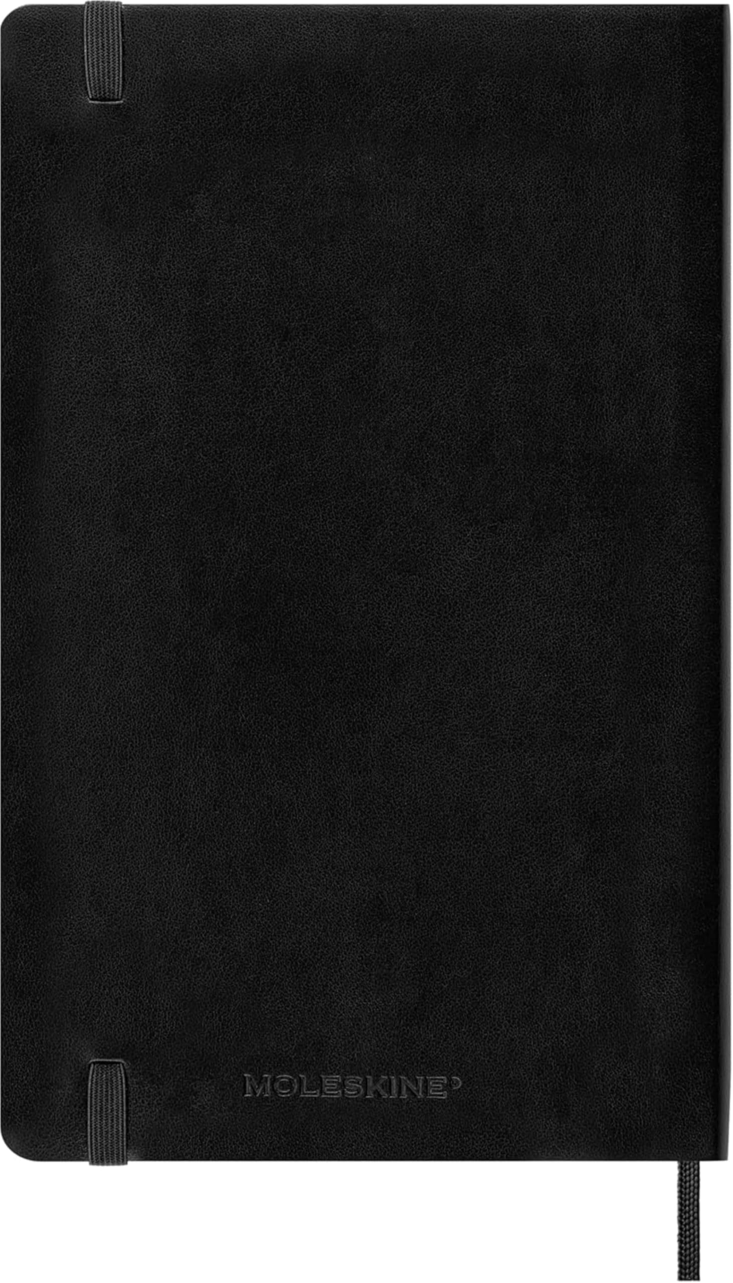 Moleskine Classic Notebook, Soft Cover, Large (5" x 8.25") Plain/Blank, Black, 192 pages