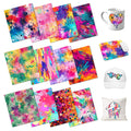HTVSTD Paint Splatter Sublimation Ink Transfer Sheets-15pcs 12'' x 10''Watercolor Patterned Sublimation Transfer Paper for Mugs DIY