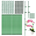 165Pcs Adjustable Plant Stakes, 30Sets Garden Plant Support Sticks, 30Pcs Fiberglass Plant Pole Stand, 60Pcs Rings, 60Pcs Clips, 15Pcs Connectors for Potted Plant Flower Tomato Orchid Vegetable