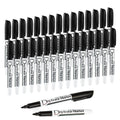 Black Dry Erase Markers Low Odor Fine Whiteboard Markers Thin Box of 30 markers