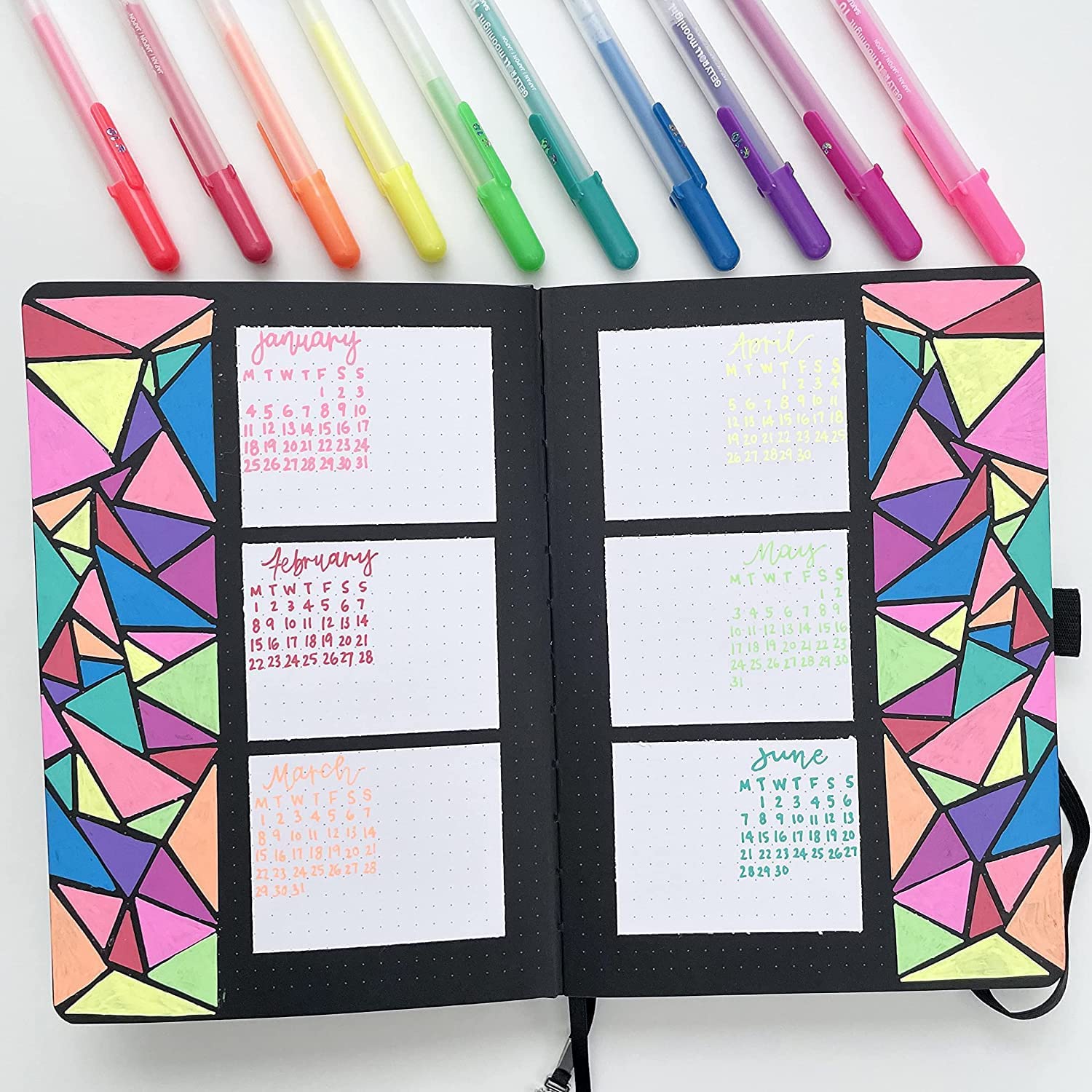 SAKURA Gelly Roll Moonlight 10 Gel Pens - Bold Point Ink Pen for Journaling, Art, Calligraphy, or Drawing - Assorted Bright Ink - Bold Line - 10 Pack