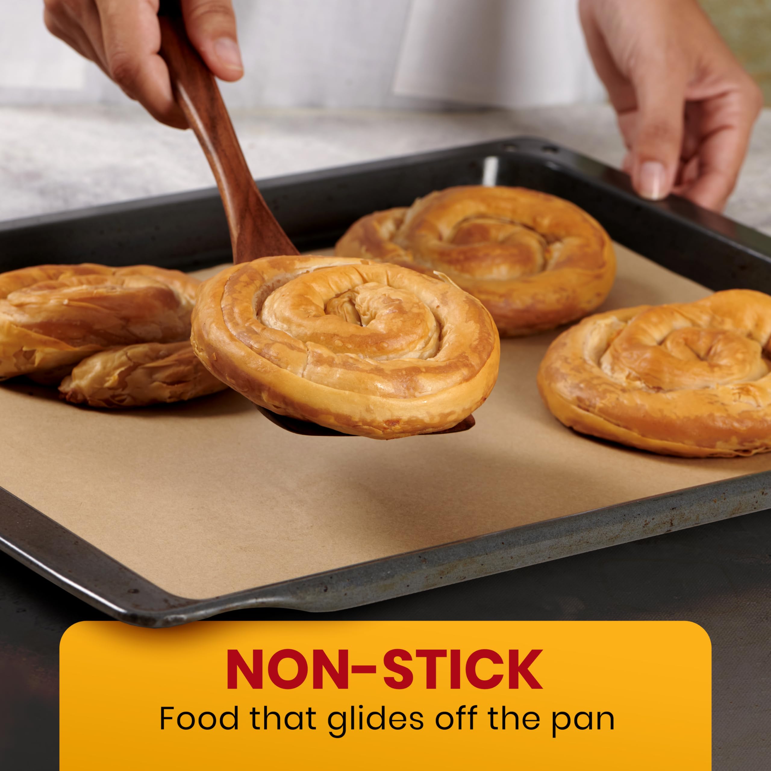 Parchment Paper Baking Sheets by Baker’s Signature | Precut Silicone Coated & Unbleached – Will Not Curl or Burn – Non-Toxic & Comes in Convenient Packaging – 12x16 Inch Pack of 220