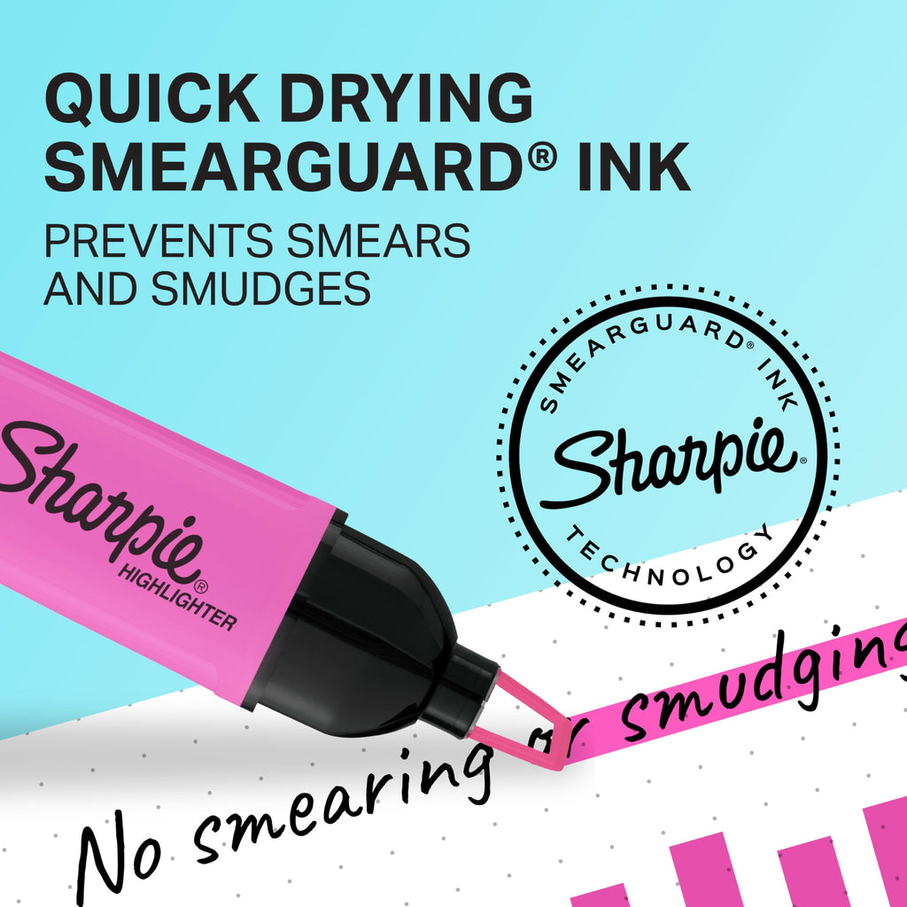Sharpie Highlighter, Clear View Tank Highlighter with See-Through Chisel Tip, Assorted, 8 Count