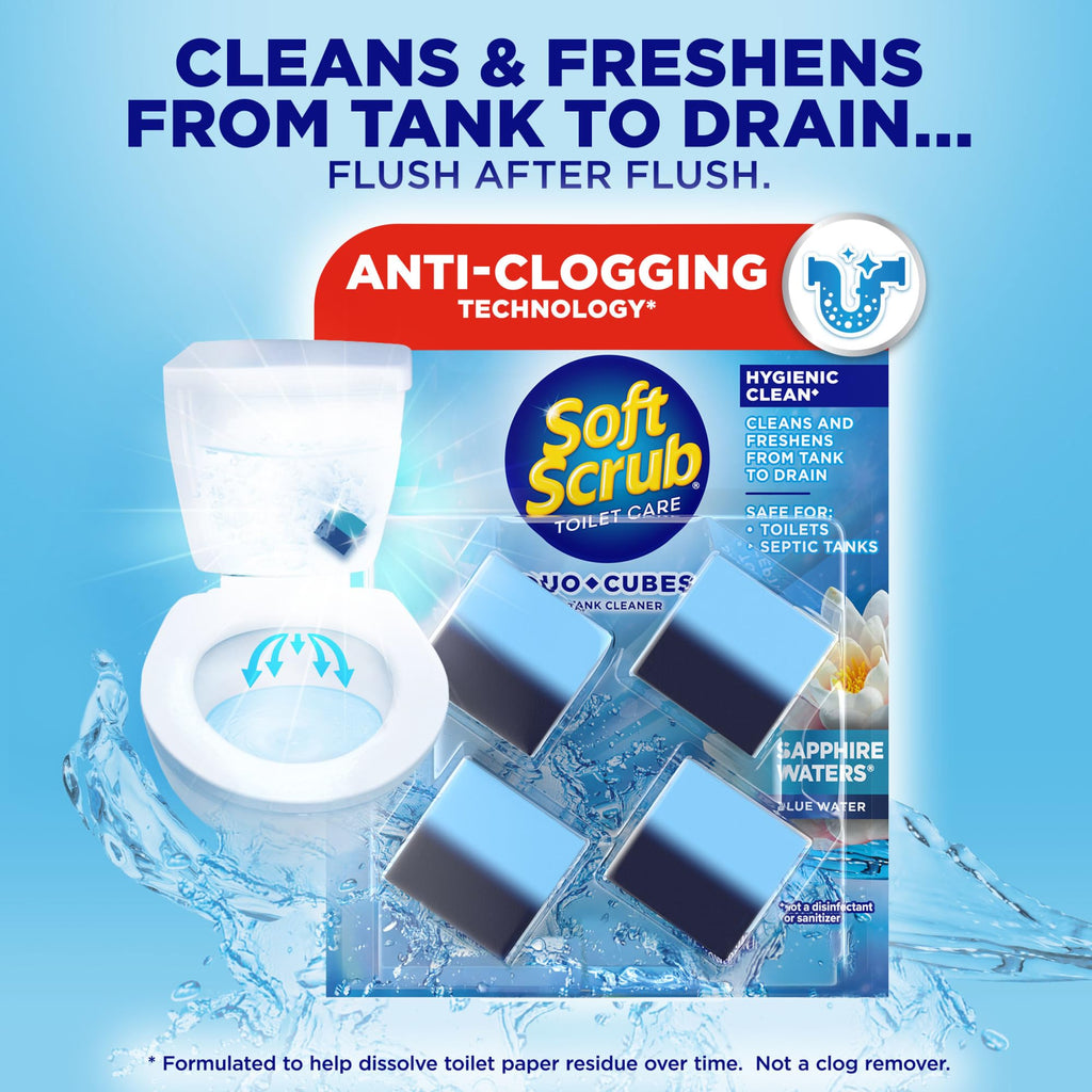 Soft Scrub In-Tank Toilet Cleaner Duo-Cubes, Sapphire Waters