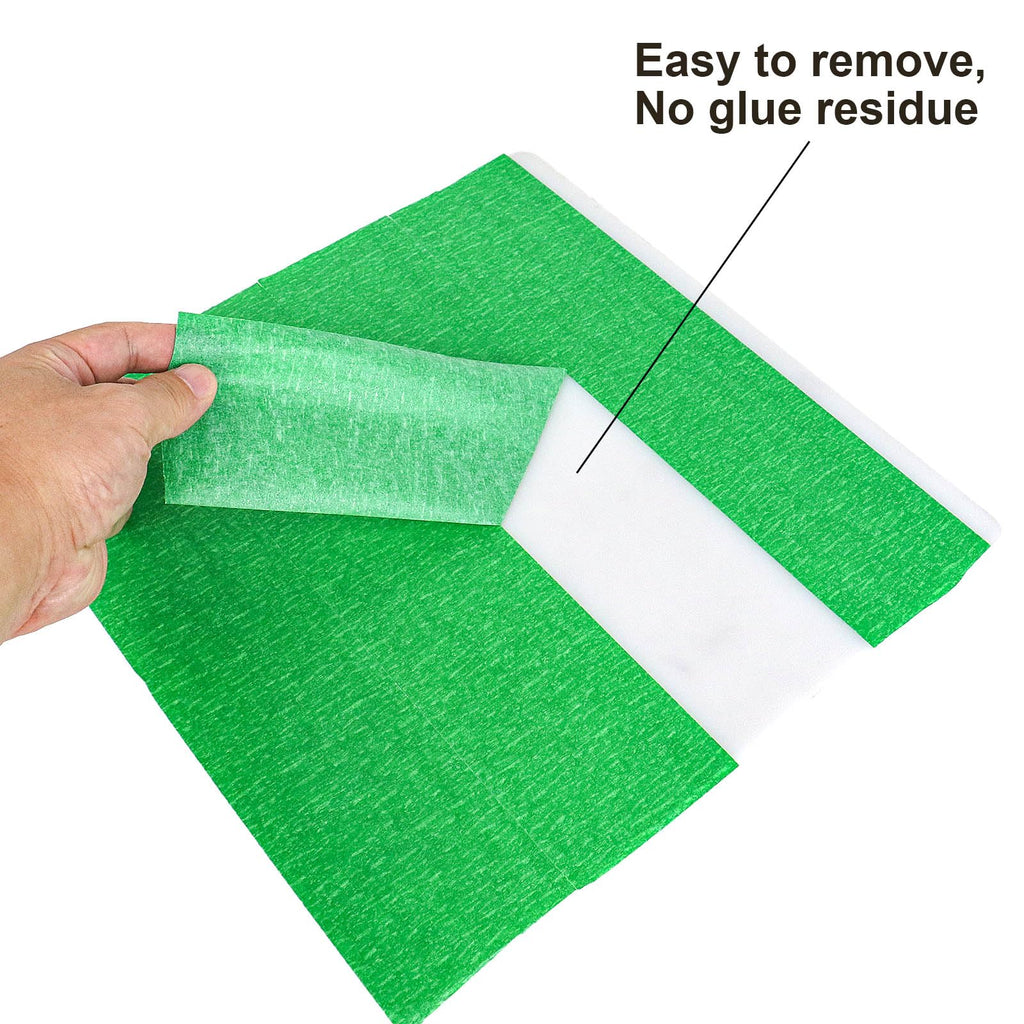 BOMEI PACK Wide Green Painters Tape 3inch x 55yds, 3D Wide Masking Tape for General Painting and Laser Cutting