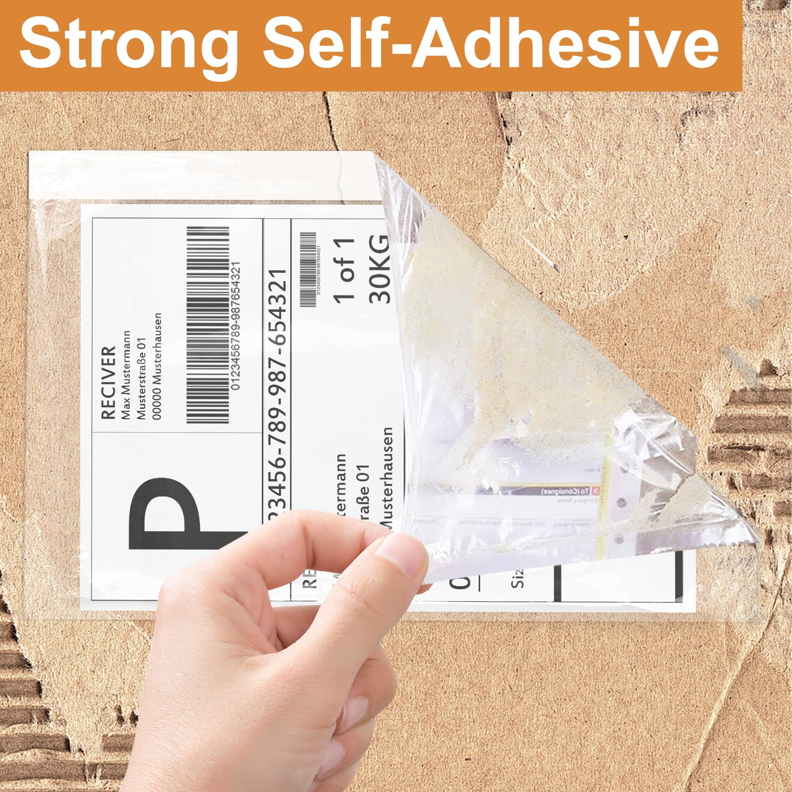 BESTEASY Packing List Pouches, Clear Adhesive Top Loading Packing List/Shipping Label Envelopes - 200 Packs (6 x 9)