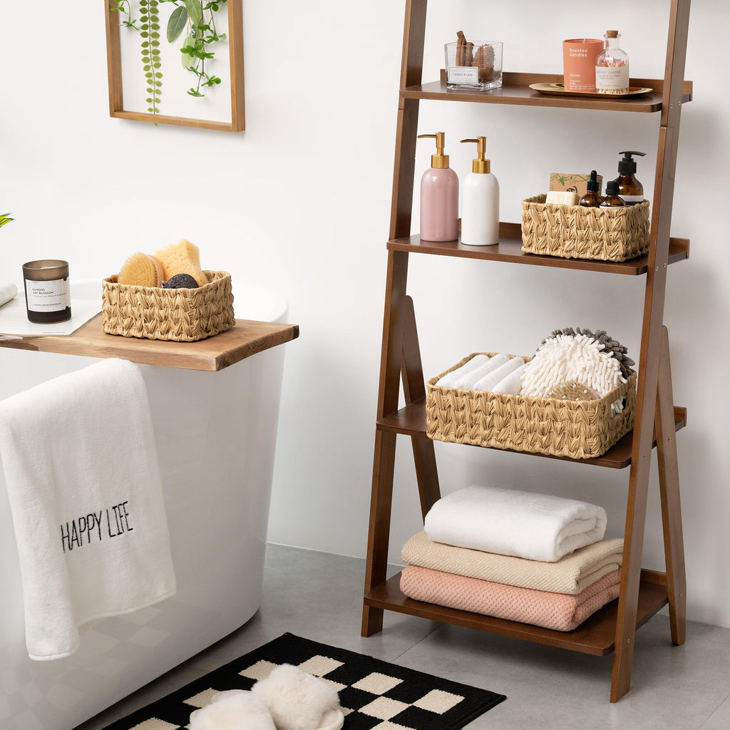 GRANNY SAYS Wicker Storage Baskets for Shelves, Pack of 3 Woven Baskets Storage Organization, 1 Large Wicker Basket and 2 Small Handwoven Baskets for Organizing, Panier Rangement Osier, Nature