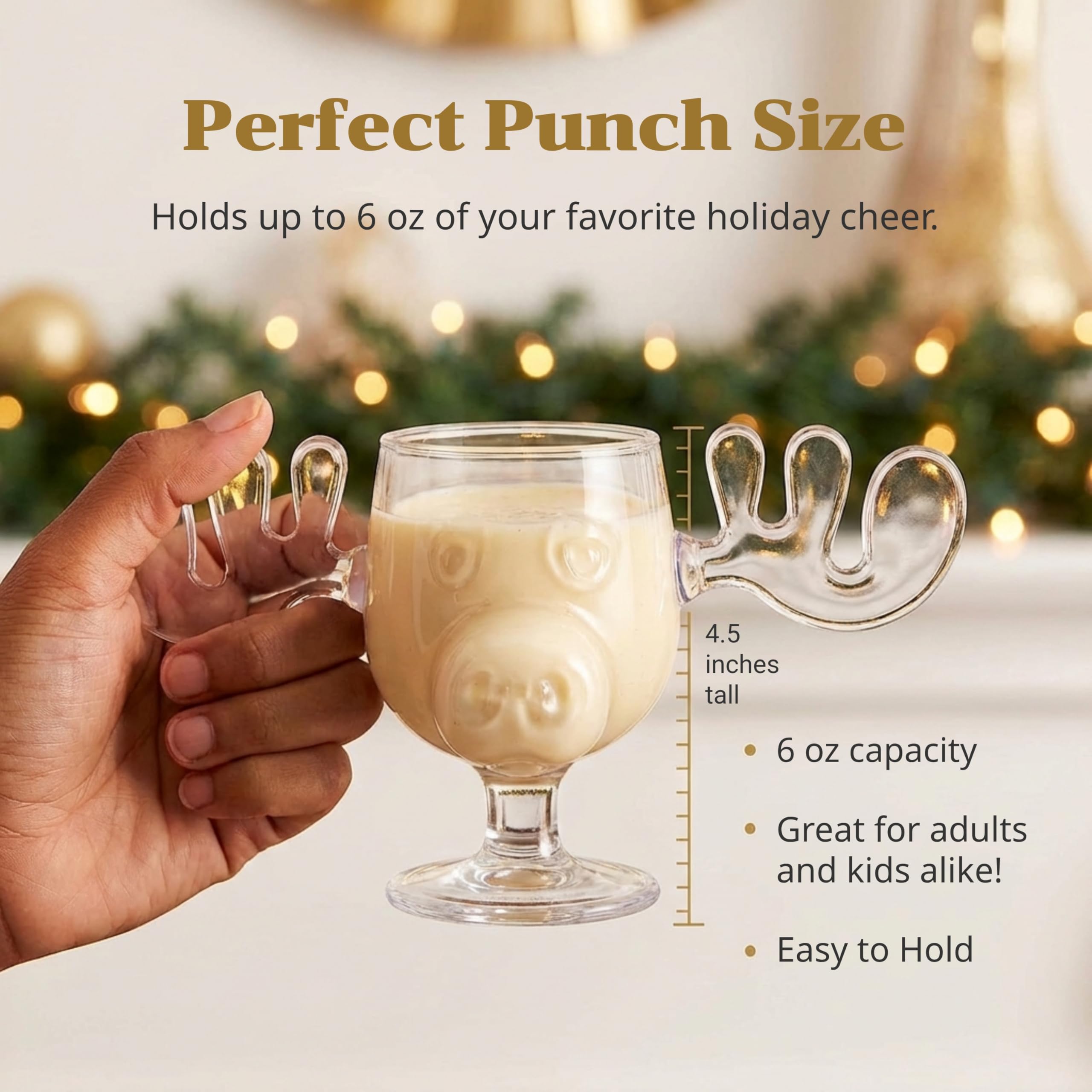 Spoontiques - National Lampoon’s Christmas Vacation Acrylic Moose Cup - Griswold Moose Mug - 4.5” - 6 Ounce
