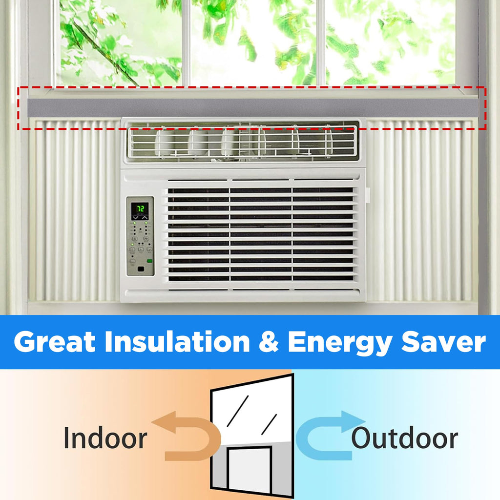 4 PCS Air Conditioner Foam Tape - 1 x 1 inch x 6.5 Ft AC Foam Weather Stripping- Non-Adhesive Foam Seal Strip with Glue Point for Air Conditioner Door Window Seal
