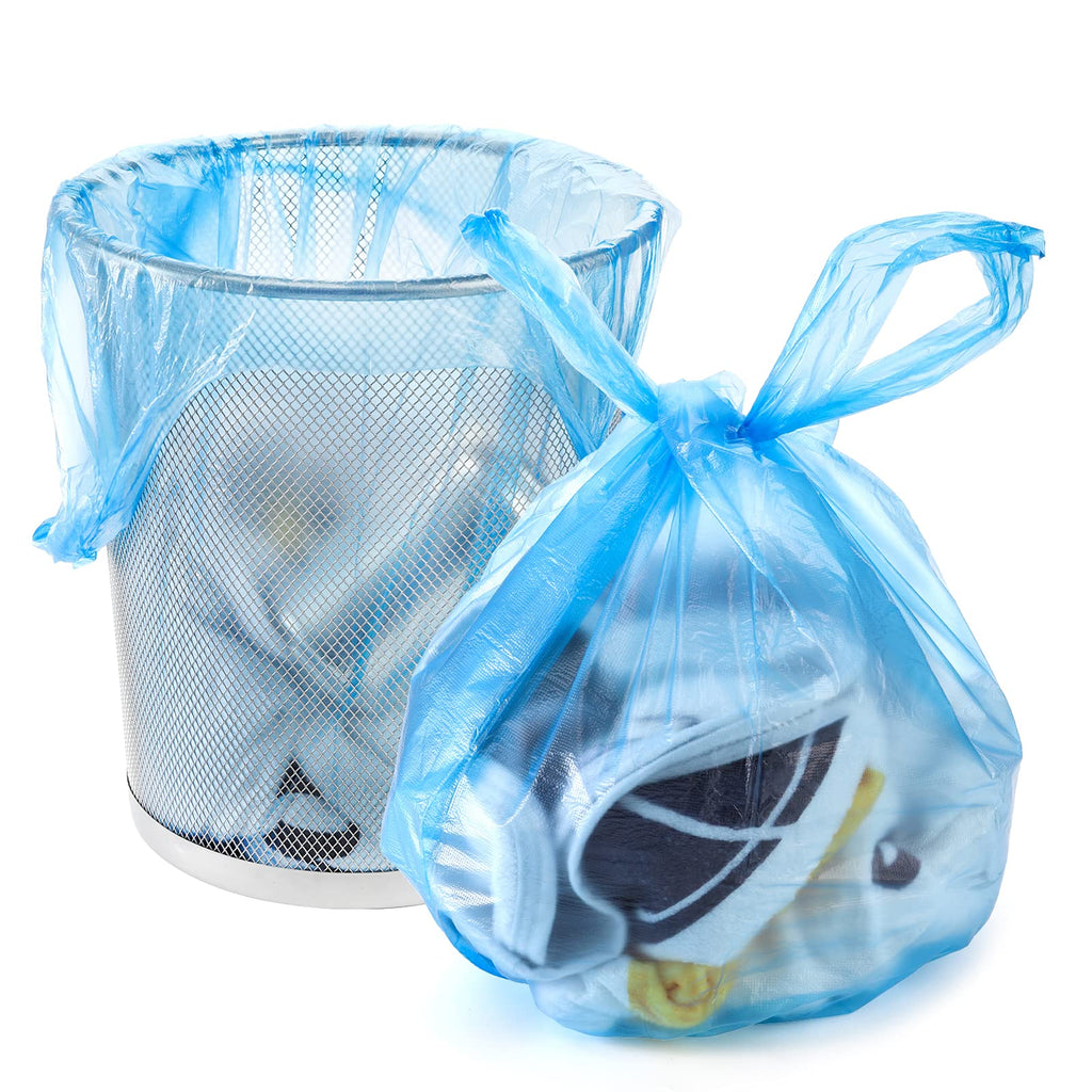Fasmov 12 Pack Small Trash Bags Handles 4 Gallon, Colorful Portable plastic Rubbish Bags, Trash Can Liners Garbage Bags for Home Office Bathroom, 240 Counts